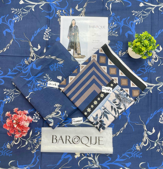 Baroque Lawn 3-PC Digital Print All Over(Set -Pack Of 5 Suits )Category B Market Boy