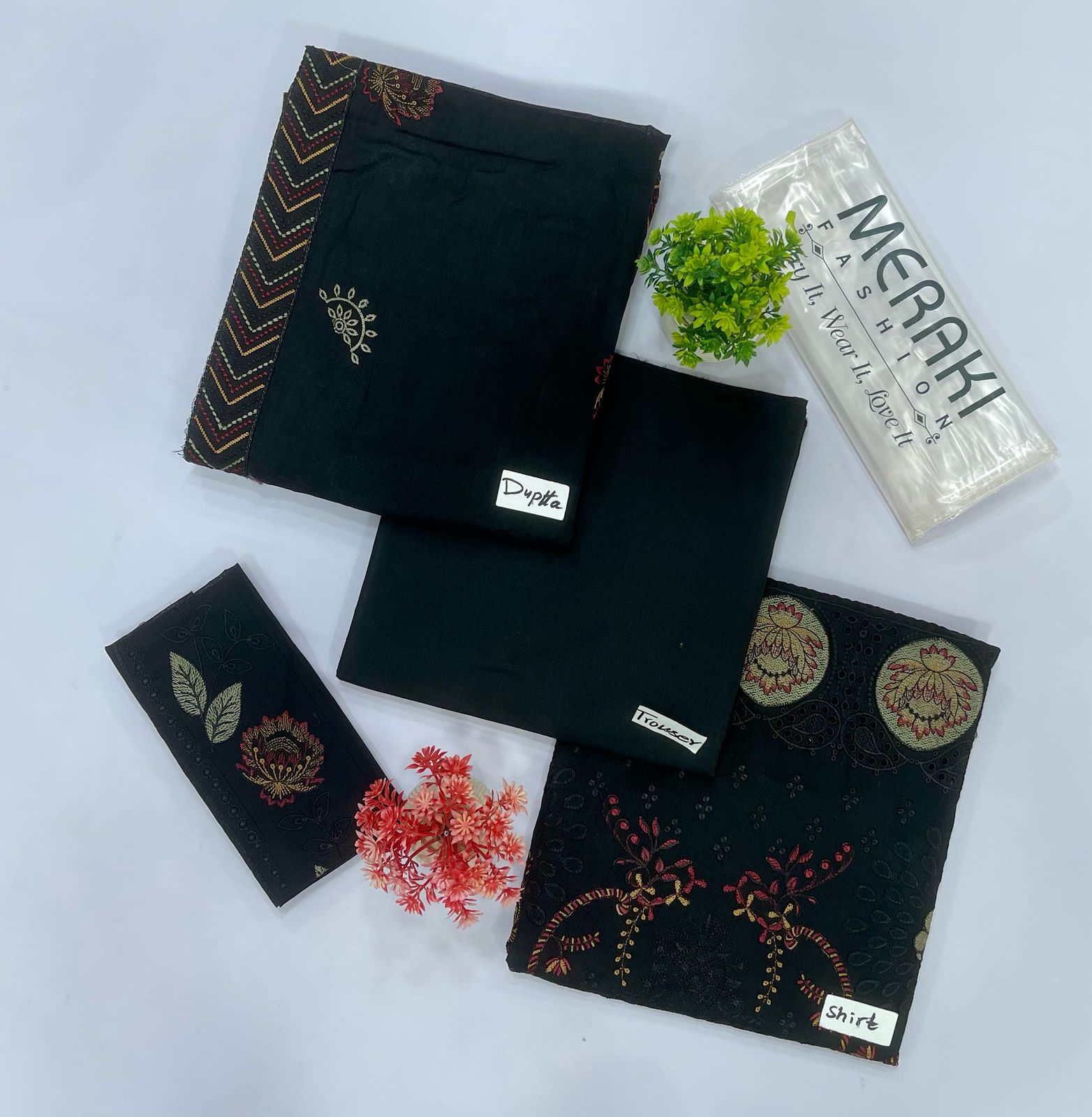 MERAKI FASHION VOL-387 LUXURY EMBROIDERY 4 SUITS A Market Boy