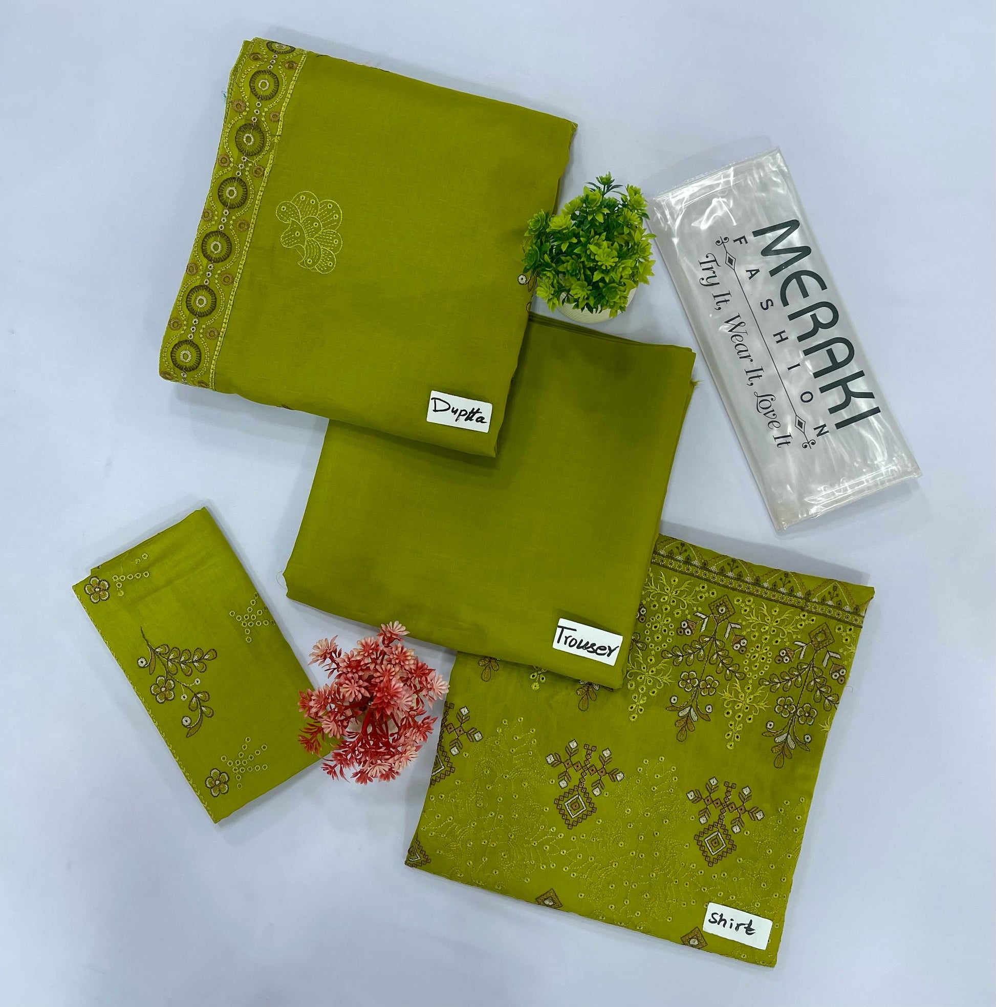 MERAKI FASHION VOL-387 LUXURY EMBROIDERY 4 SUITS A Market Boy