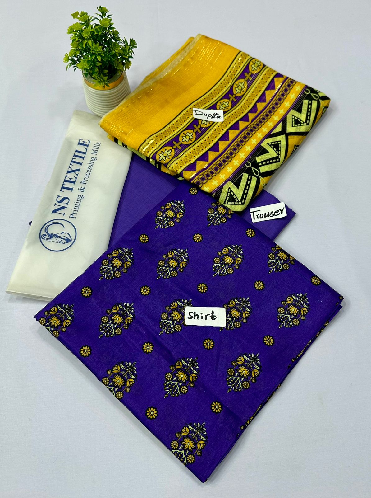 NS Textile Digital Print 3 Pc Lawn 4 Suits A