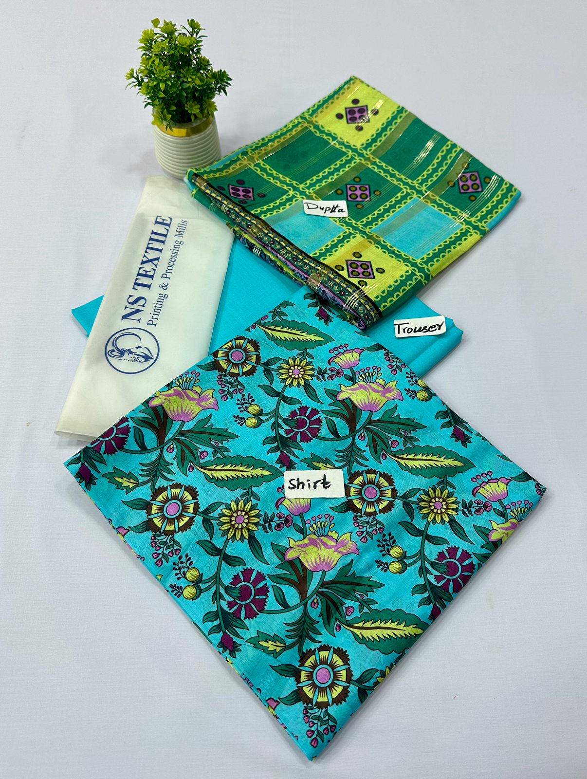 NS Textile Digital Print 3 Pc Lawn 4 Suits A