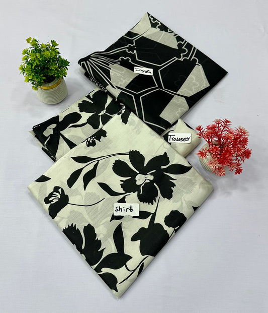 Original Brand Meraki Fashion English Print 3Pc    5 Suits A