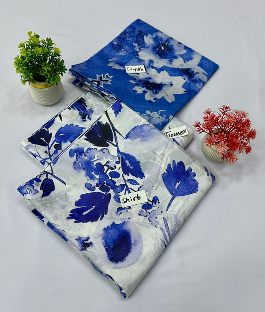 Original Brand Meraki Fashion English Print 3Pc    10 Suits