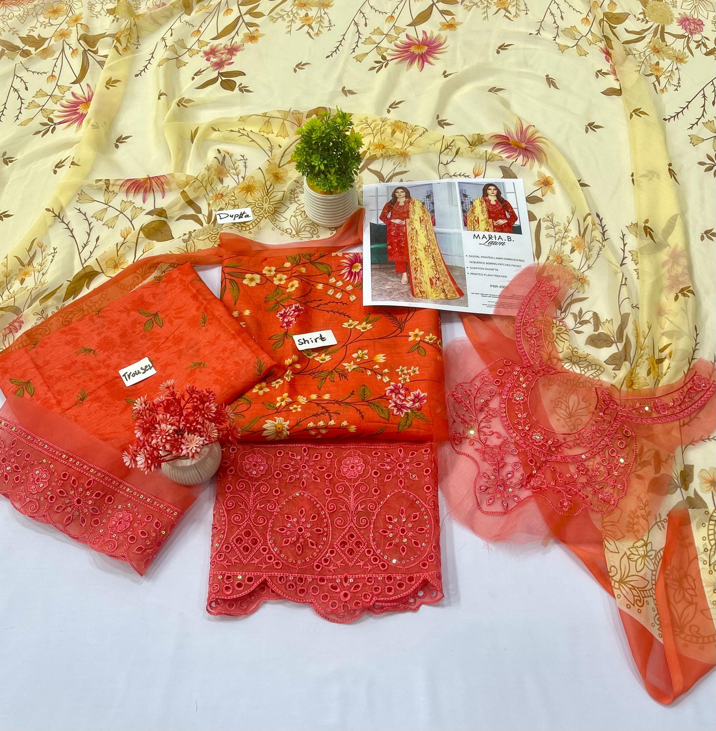 MARIA.B. 3PC DIGITAL PRINTED LAWN 6 SUITS A