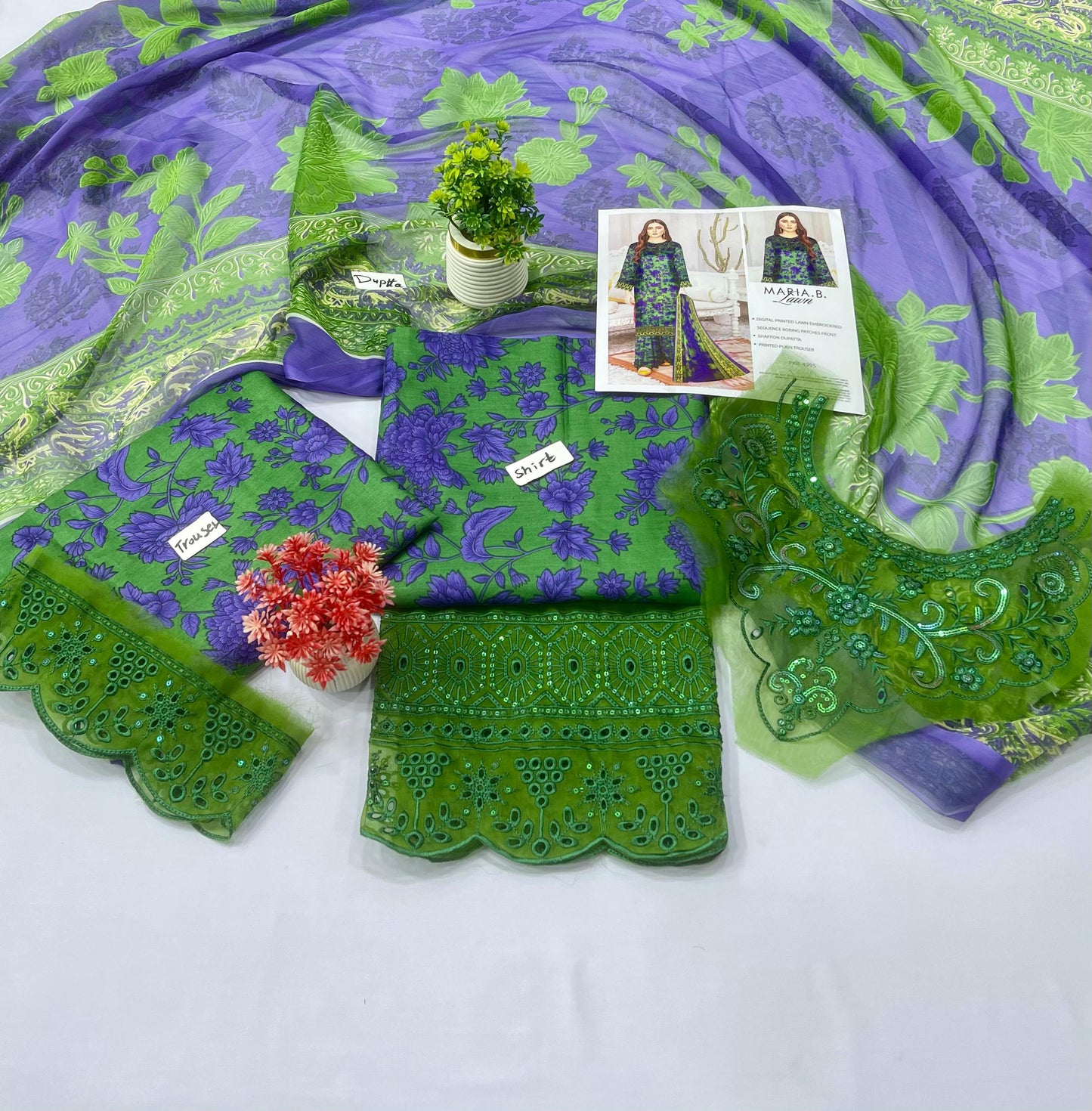 MARIA.B. 3PC DIGITAL PRINTED LAWN 12 SUITS