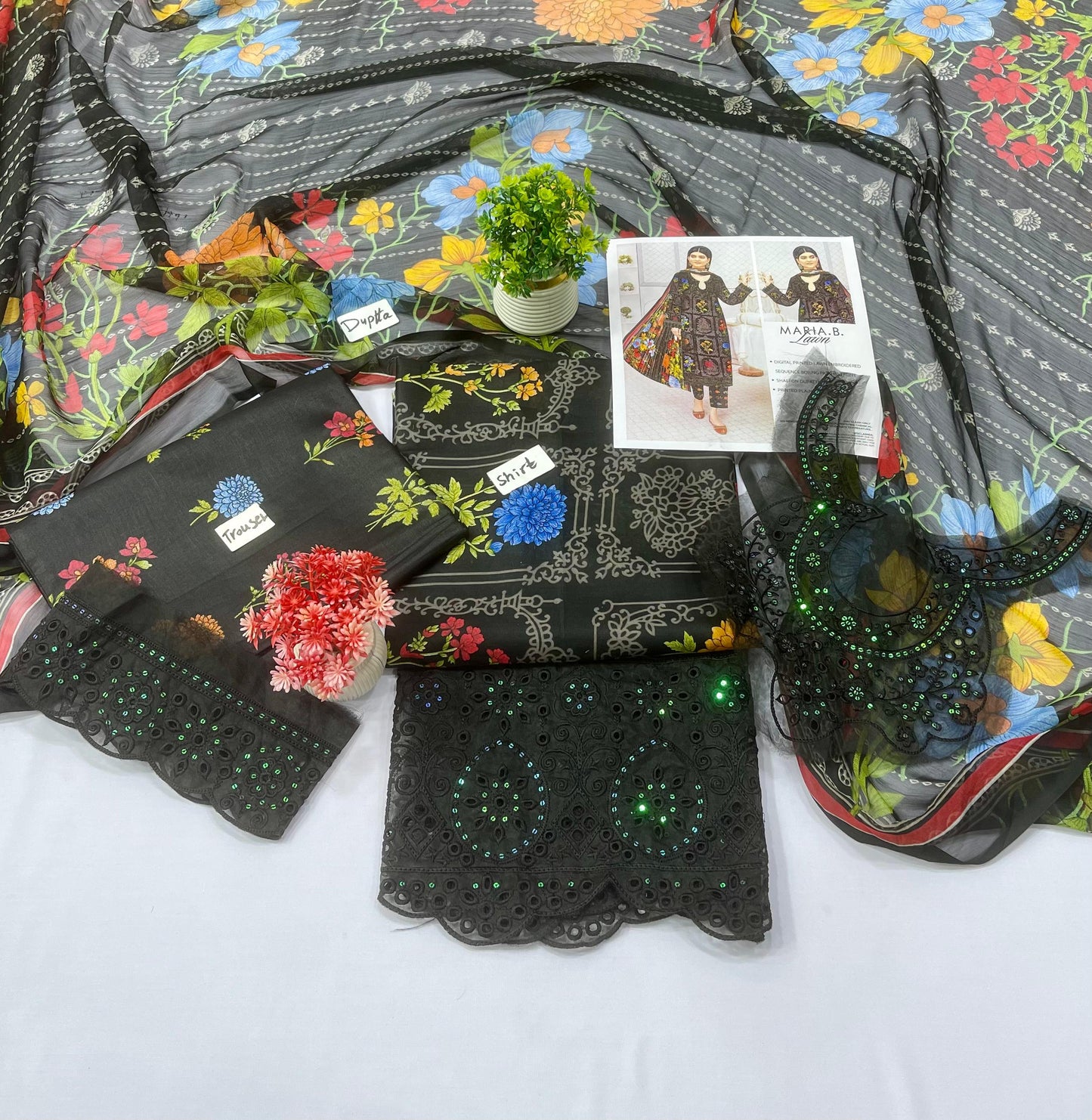 MARIA.B. 3PC DIGITAL PRINTED LAWN 6 SUITS A