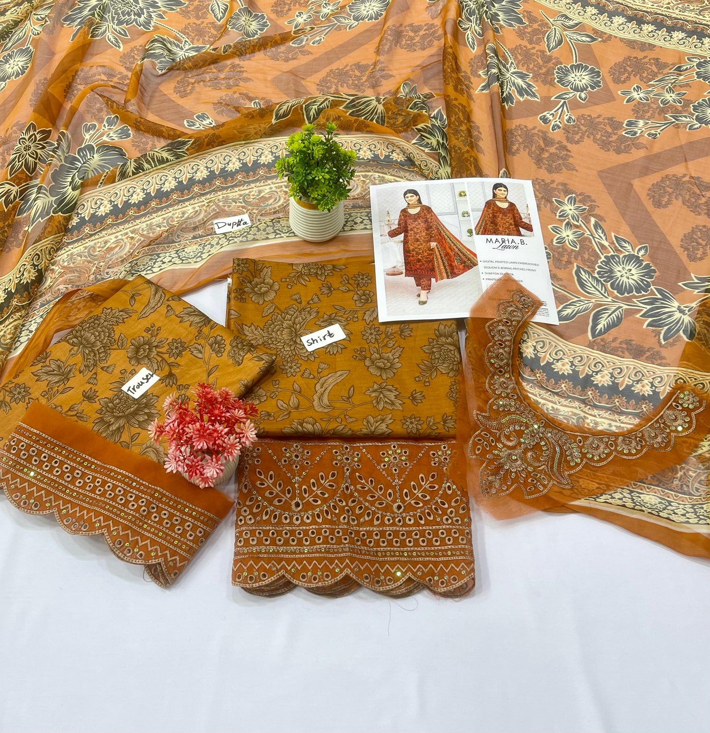 MARIA.B. 3PC DIGITAL PRINTED LAWN 12 SUITS