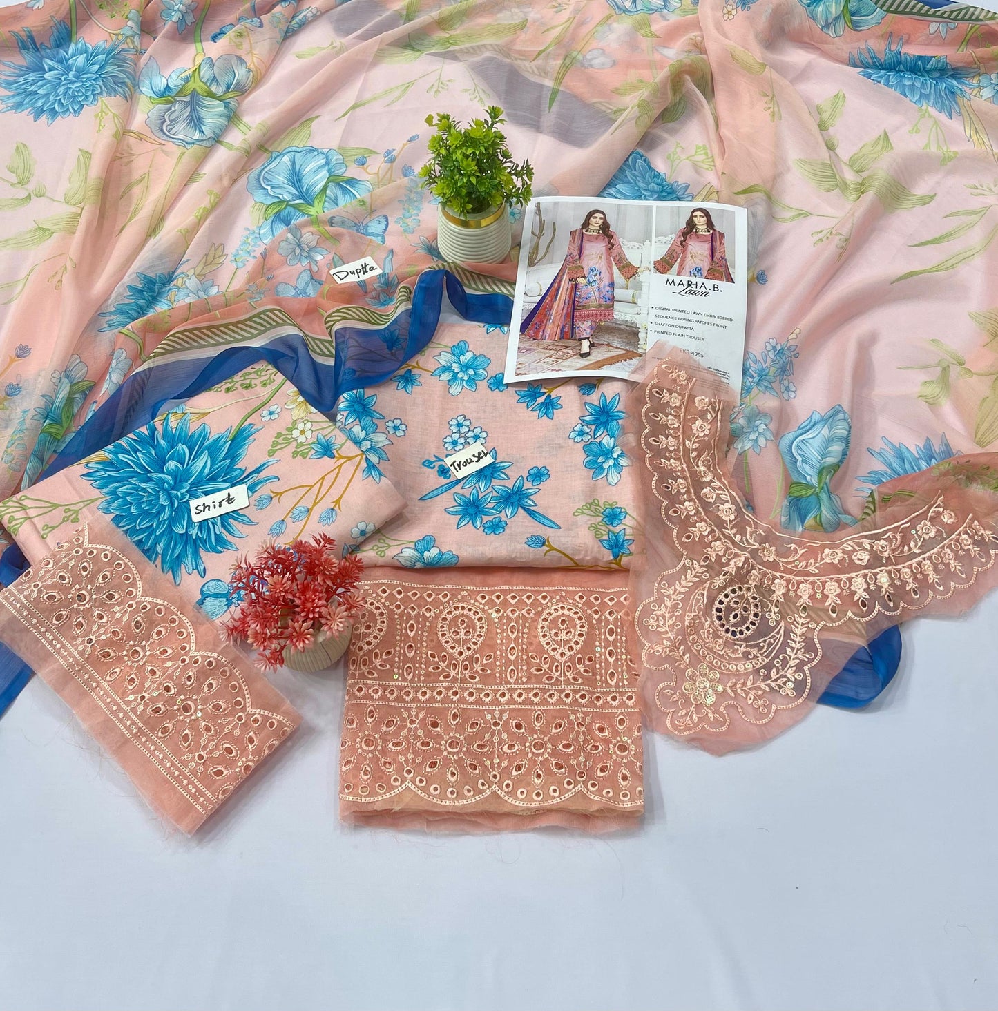 MARIA.B. 3PC DIGITAL PRINTED LAWN 6 SUITS A