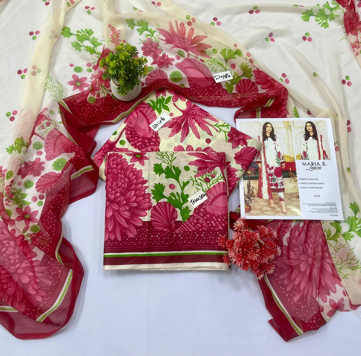 MARIA.B. 3PC LAWN 5 Suits B