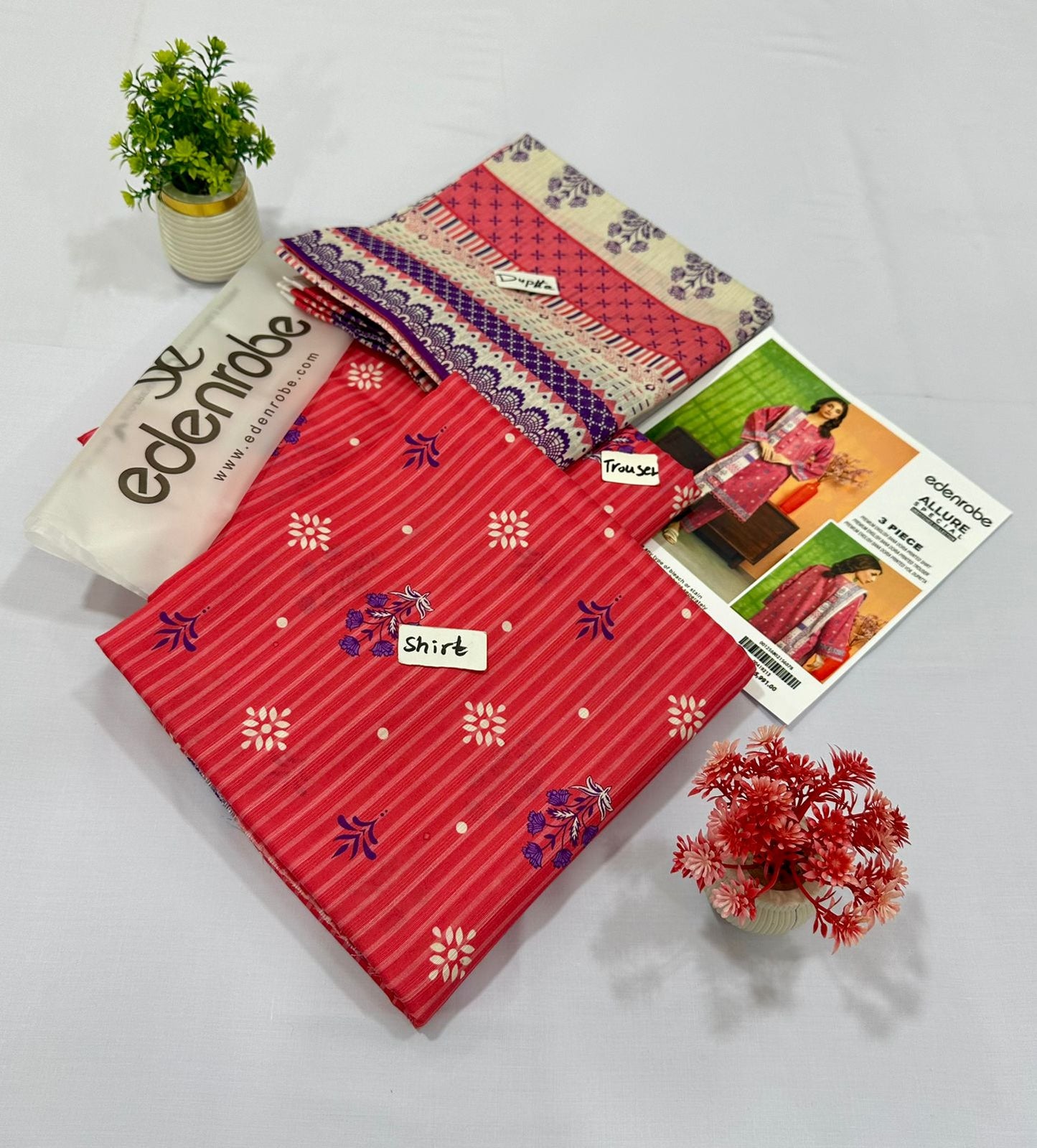 Edenrobe English Print  3pc Lawn 5 Suits B