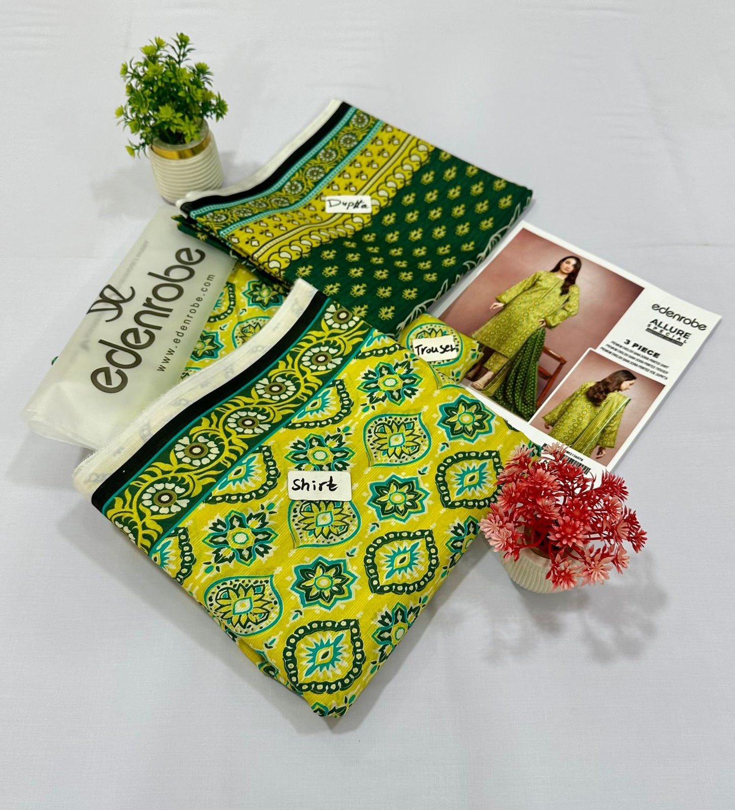 Edenrobe English Print  3pc Lawn 5 Suits B