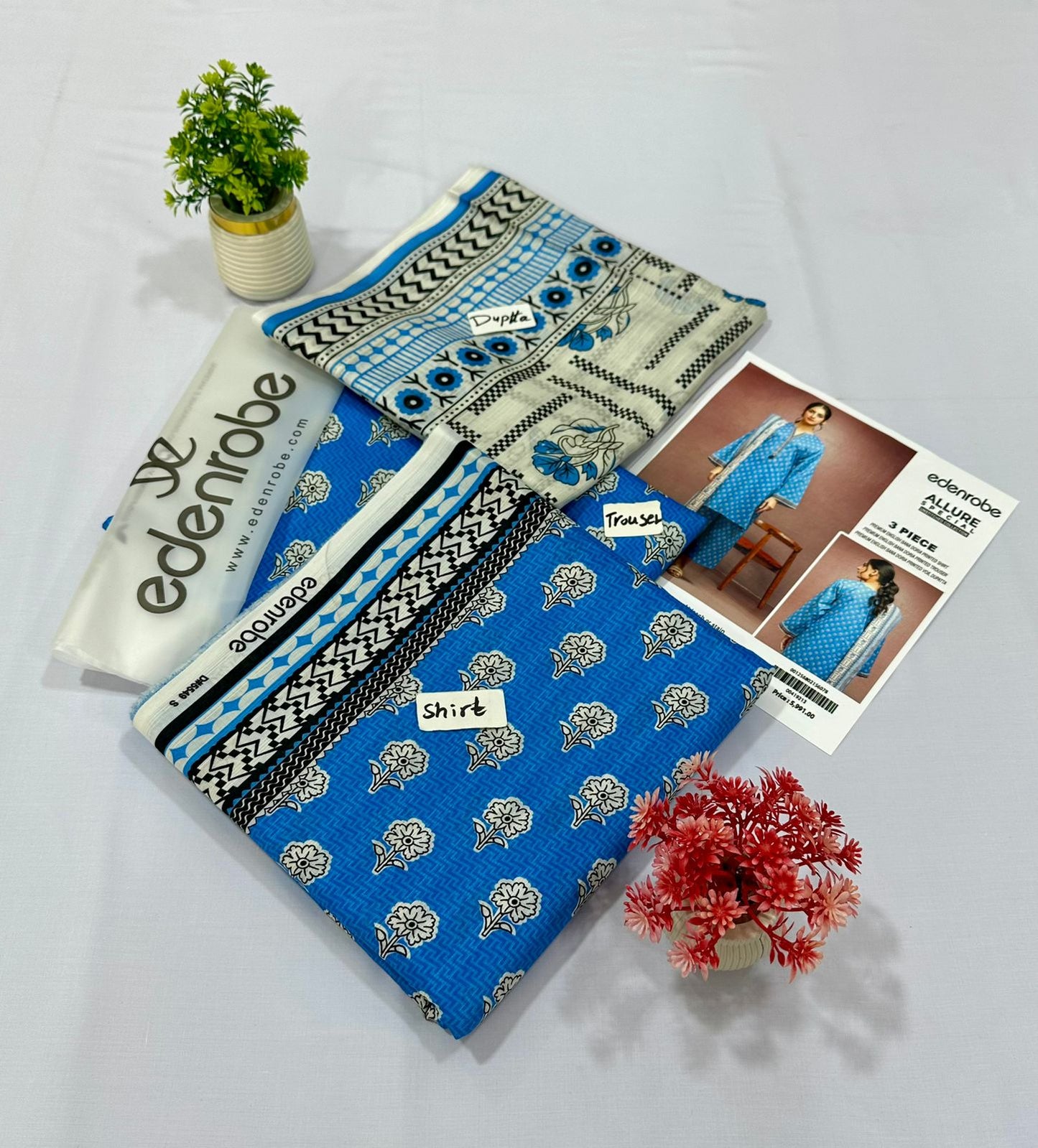 Edenrobe English Print  3pc Lawn 10 Suits