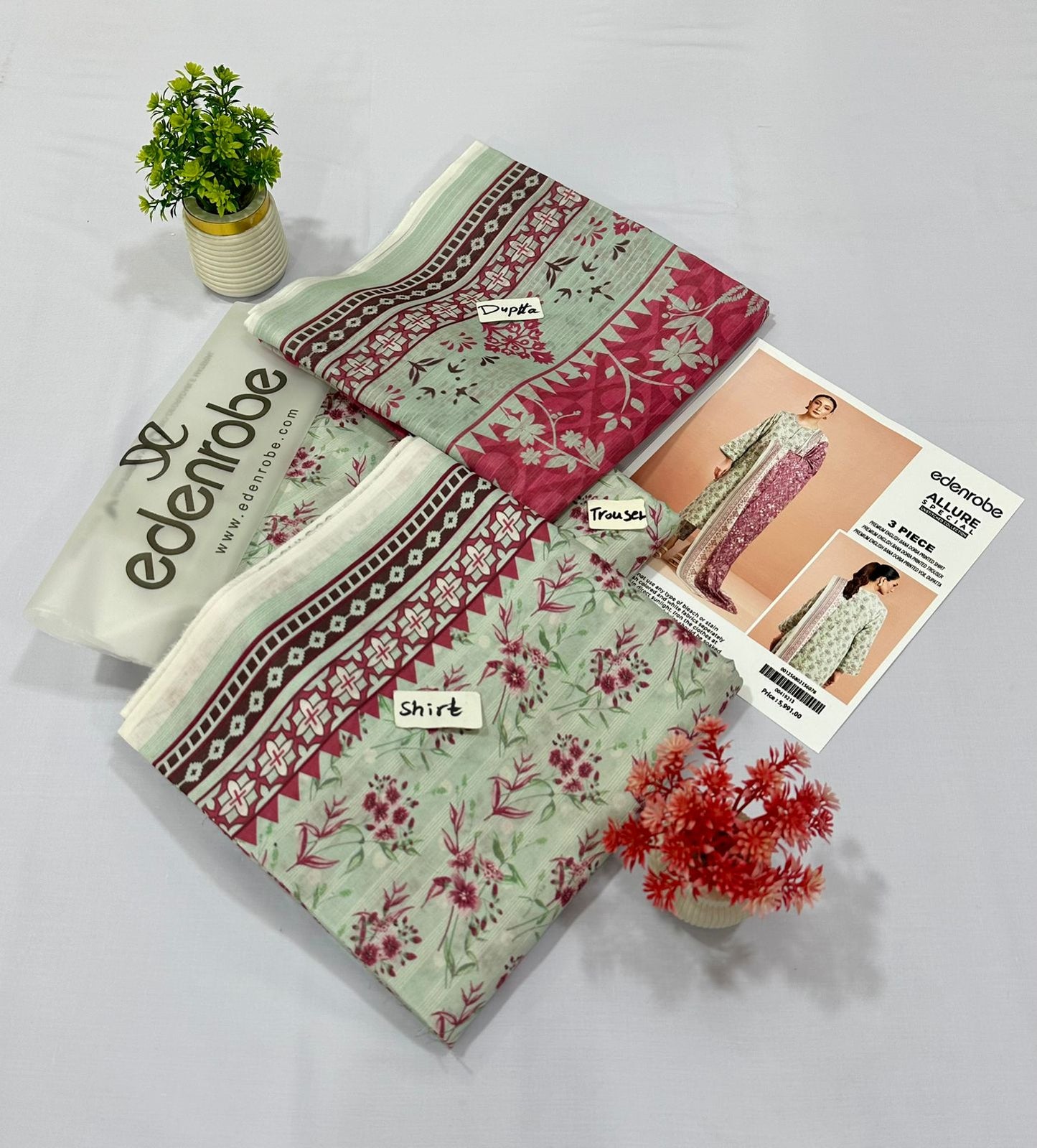 Edenrobe English Print  3pc Lawn 10 Suits