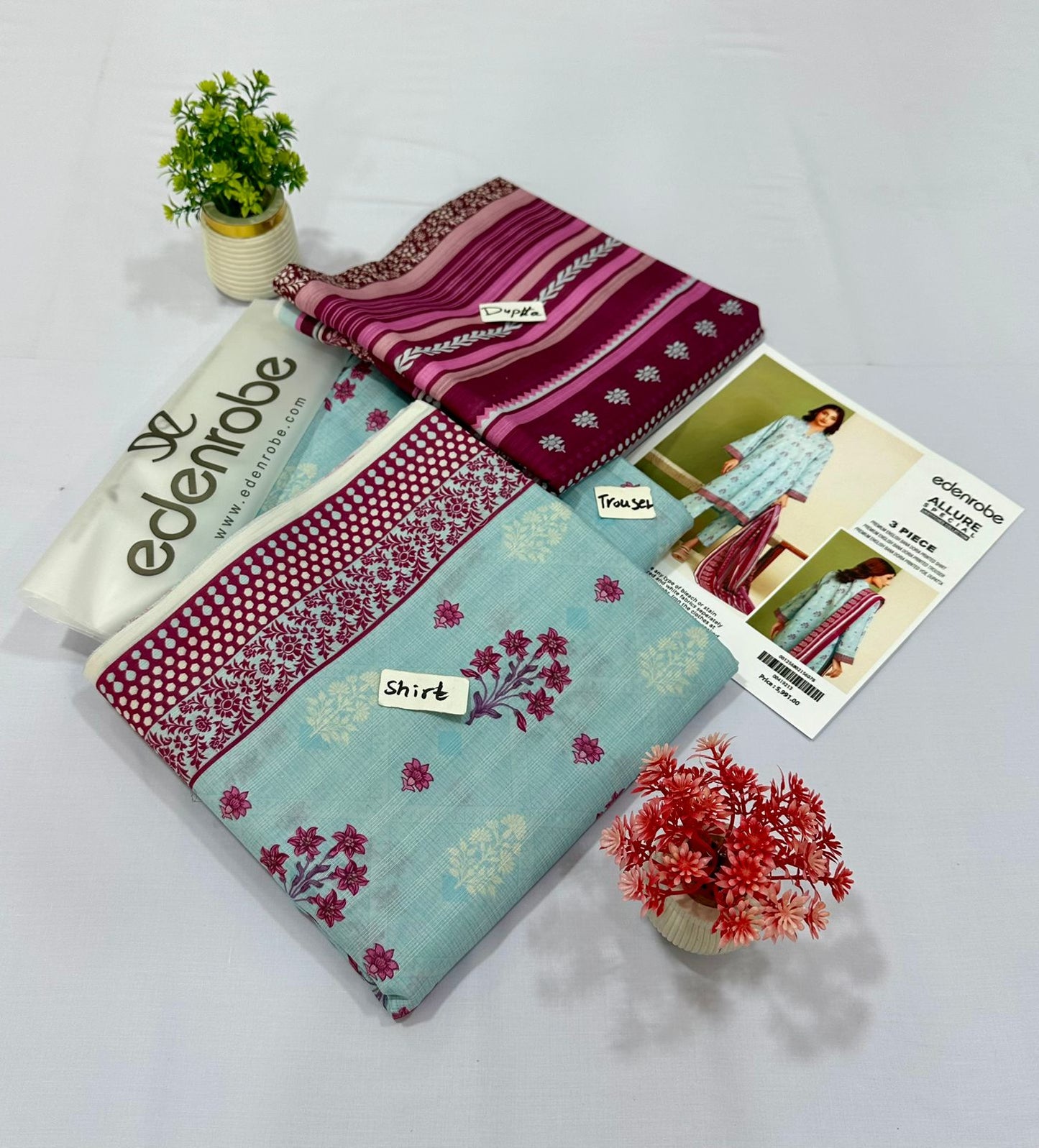 Edenrobe English Print  3pc Lawn 10 Suits