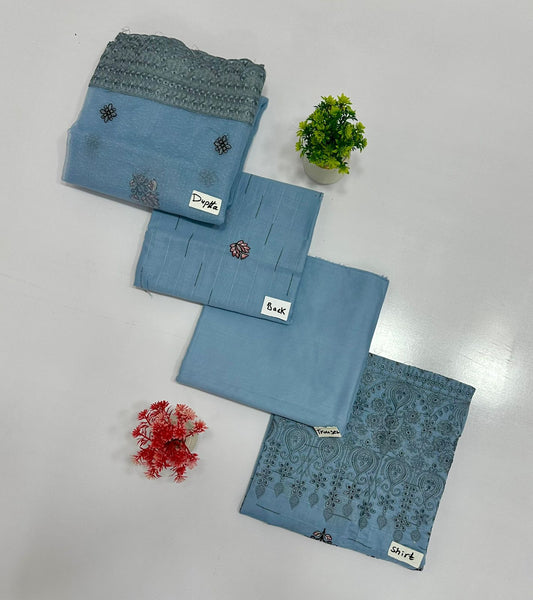 LUXURY EMBROIDERY TUBE 3 PIECE LAWN 3 SUITS B