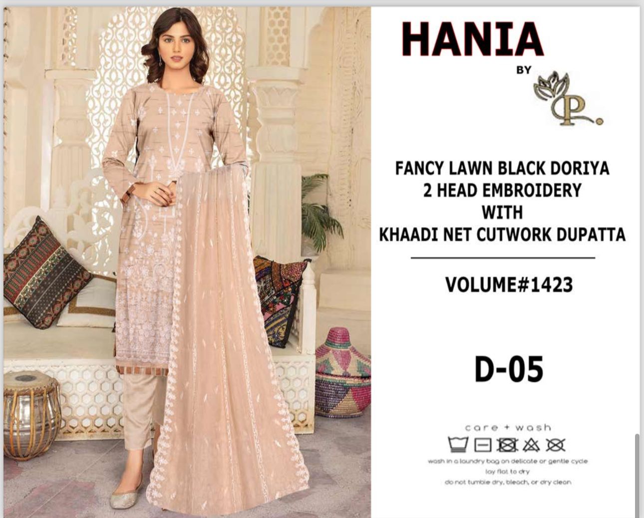 Hania By P. 3 Pc Lawn 3 Suits A