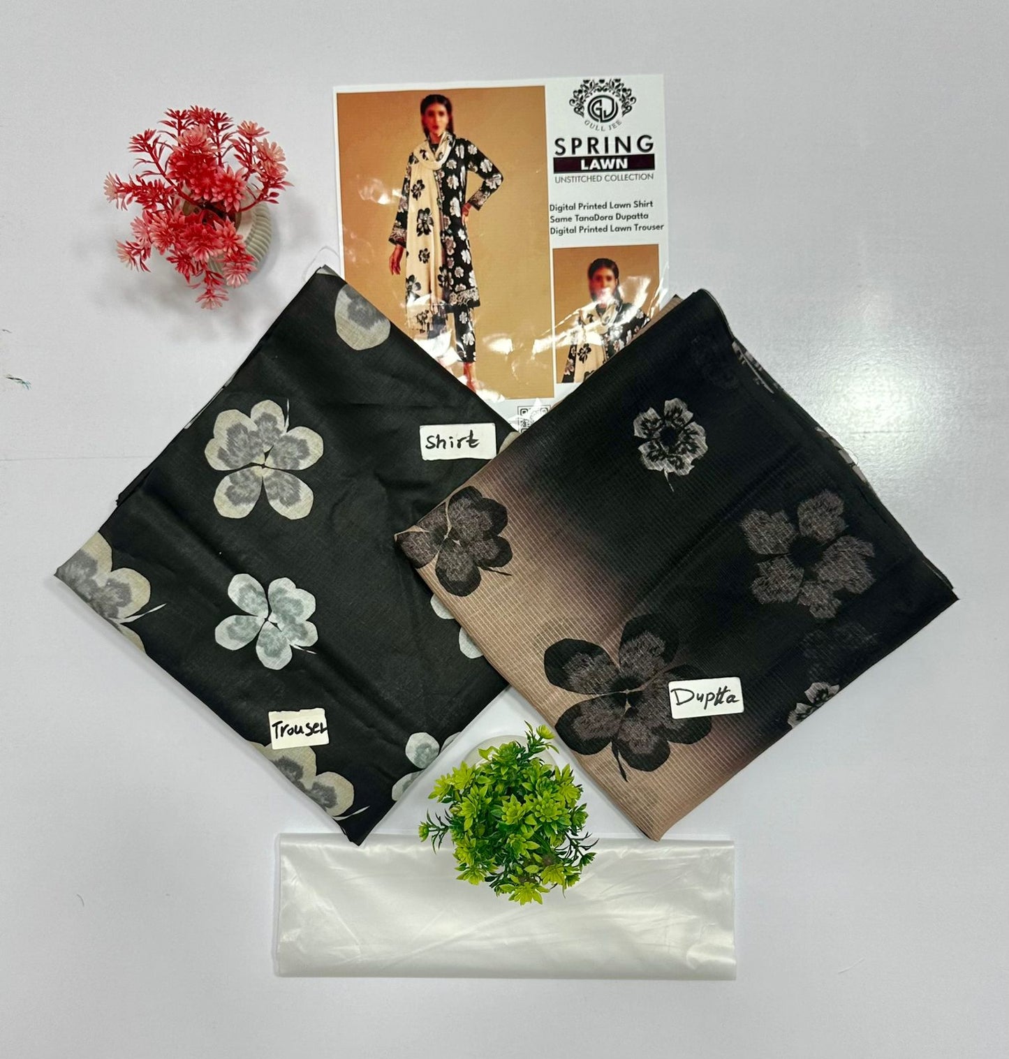 Gull Jee Mid Summer Cotton 3 Piece – Unstitched All Over Print 10 Suits