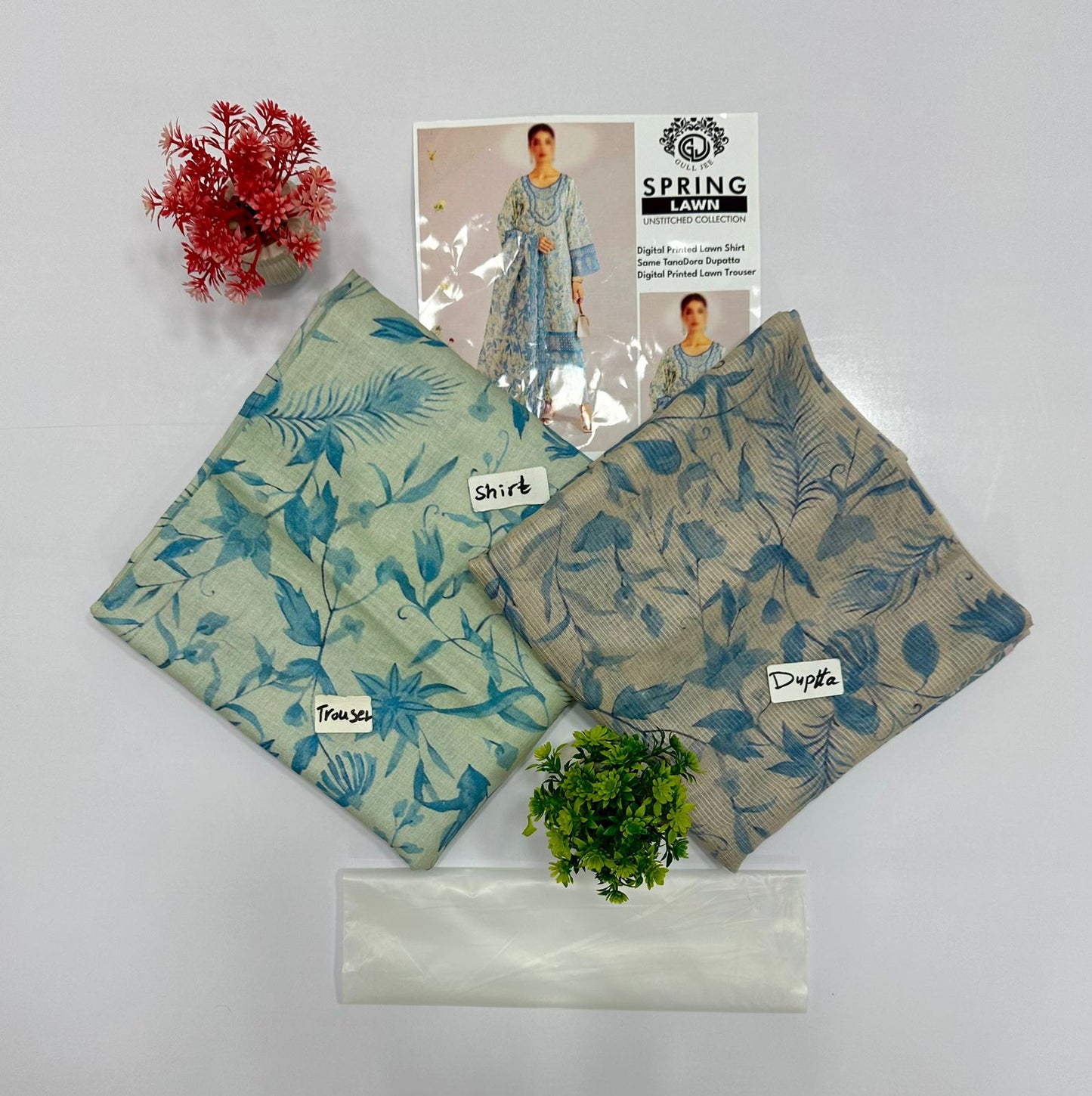 Gull Jee Mid Summer Cotton 3 Piece – Unstitched All Over Print 10 Suits