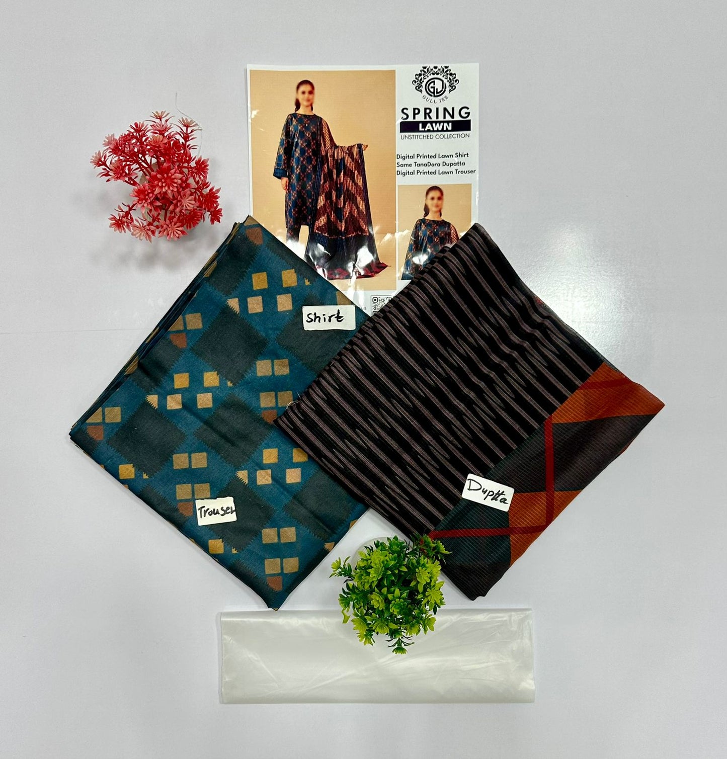 Gull Jee Mid Summer Cotton 3 Piece – Unstitched All Over Print 10 Suits