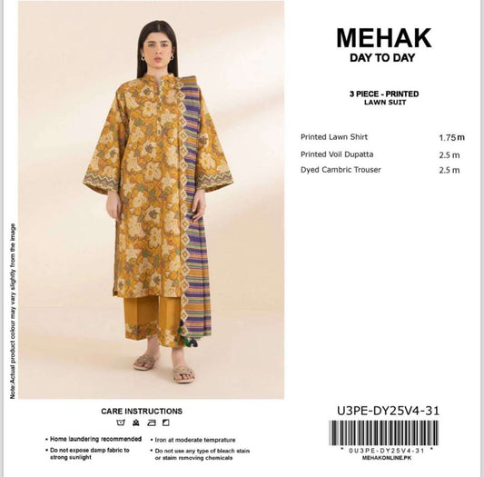 Mehak Brand 3Pc Lawn 9 Suits