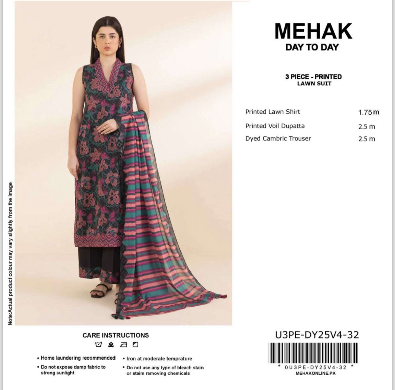 Mehak Brand 3Pc Lawn 9 Suits