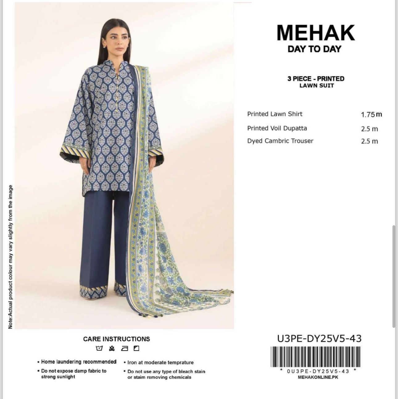 Mehak Brand 3Pc Lawn 9 Suits