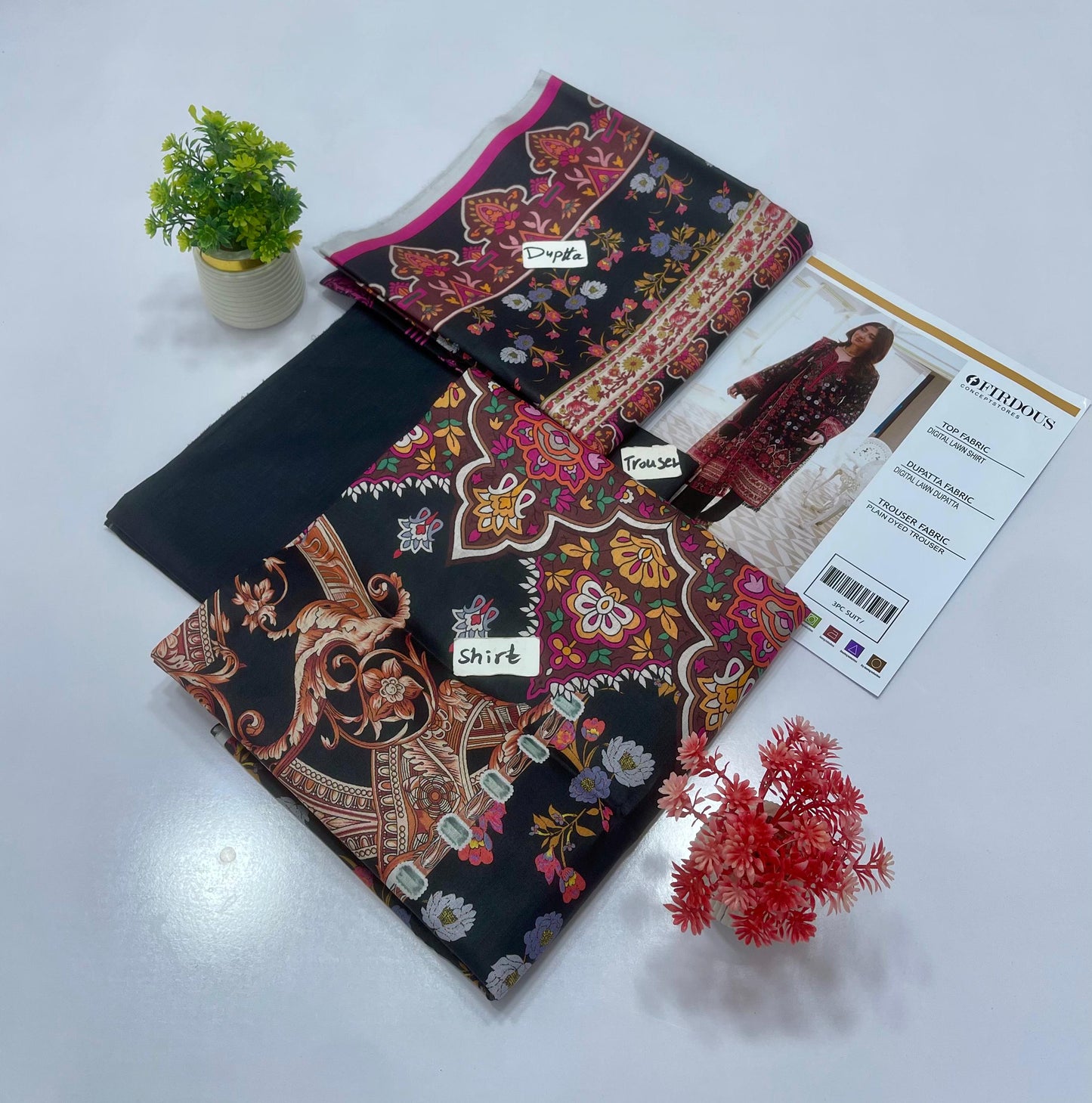 JADE BY FIRDOUS 3 PC LAWN 5 SUITS A