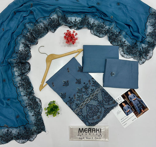 LUXURY EMBROIDERED MERAKI FASHION VOL 406 STAPAL KARANDI 8 SUITS