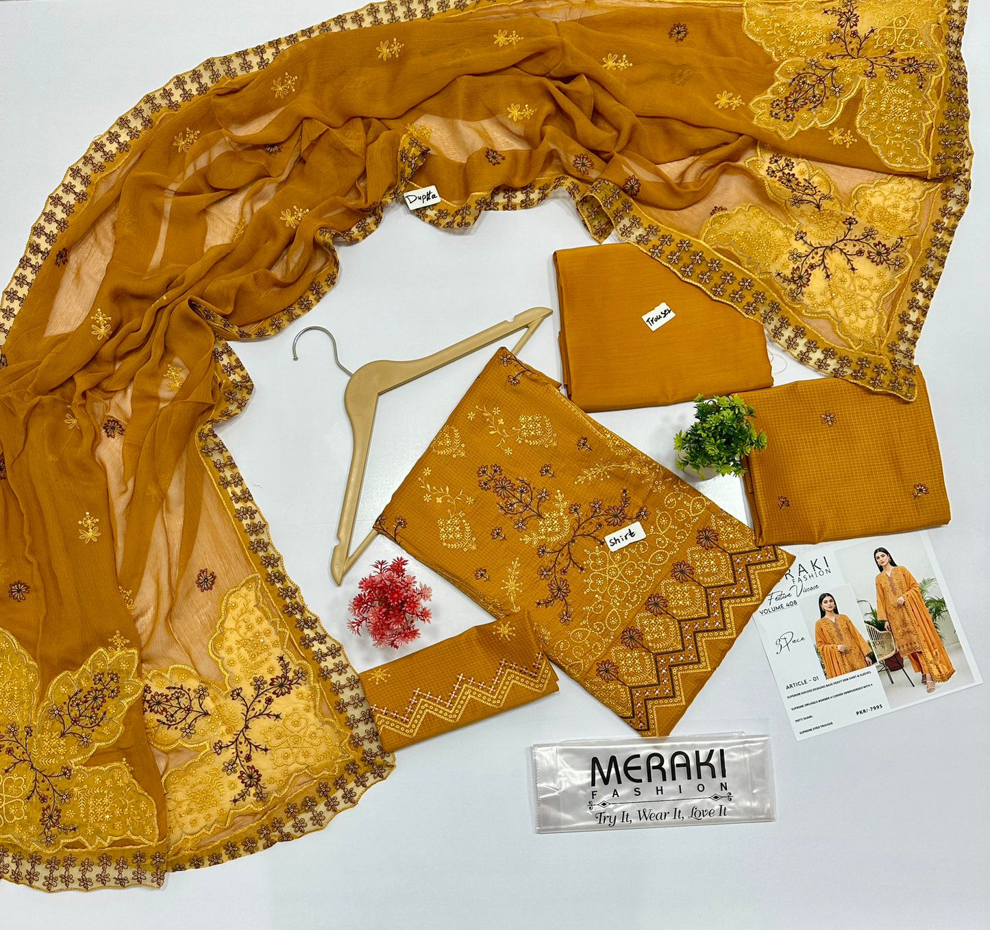 MERAKI FASHION VOL 408 LUXURY EMBROIDERED VISCOUS 8 SUITS