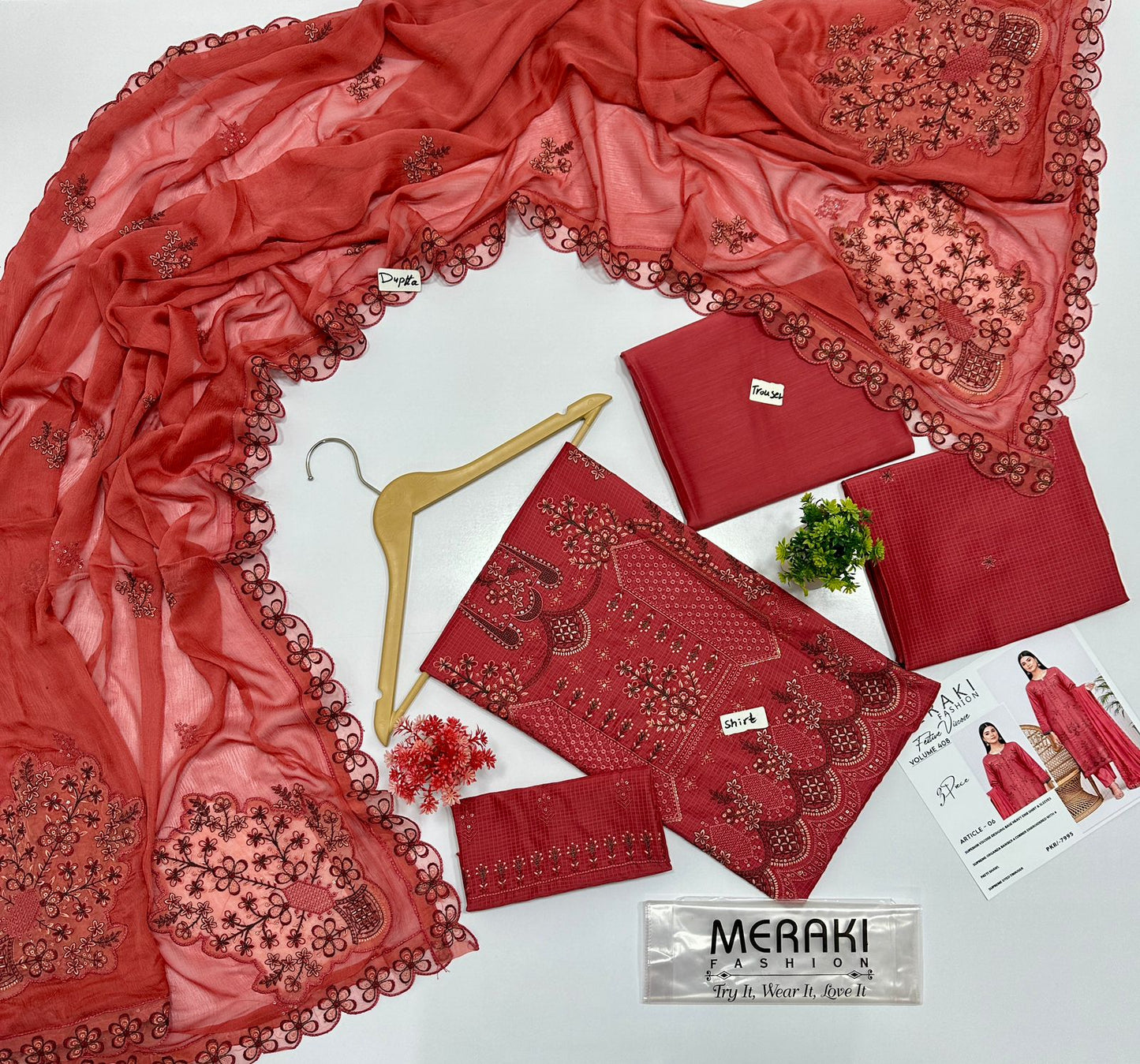 MERAKI FASHION VOL 408 LUXURY EMBROIDERED VISCOUS 4 SUITS B