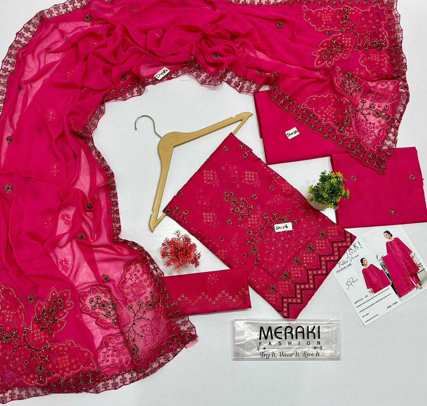 MERAKI FASHION VOL 408 LUXURY EMBROIDERED VISCOUS 8 SUITS