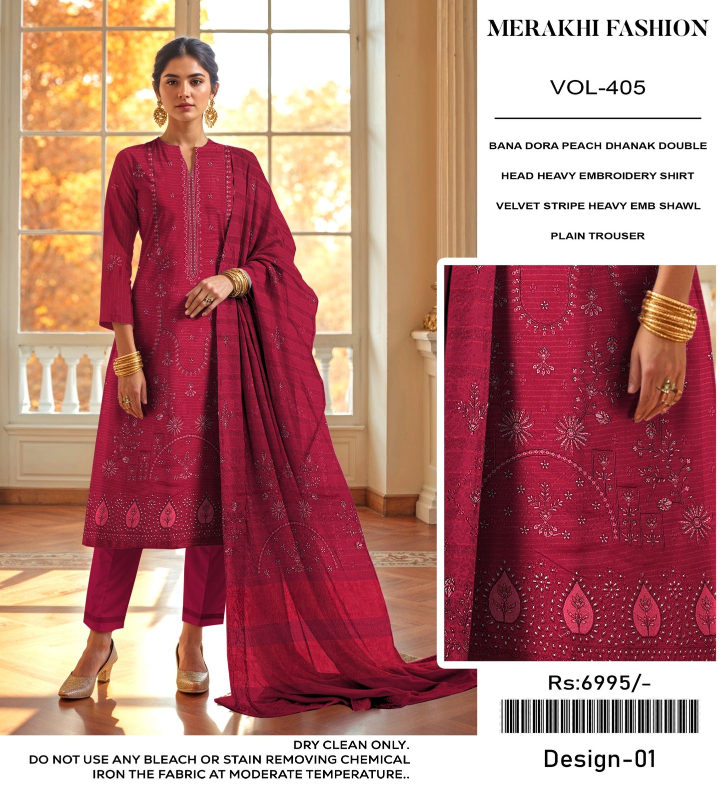 MERAKI FASHION VOL 405 LUXURY EMBROIDERED 8 SUITS