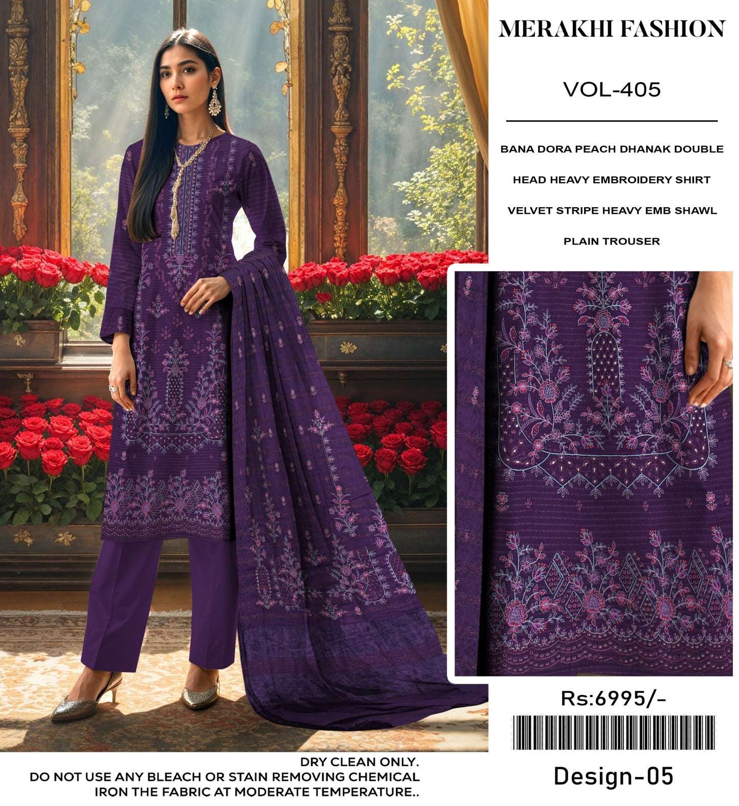 MERAKI FASHION VOL 405 LUXURY EMBROIDERED 4 SUITS A