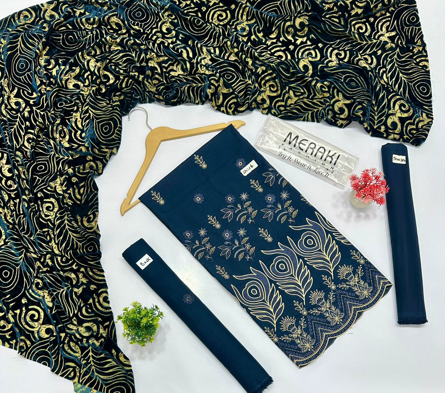 Meraki Fashion Vol 411 Palachi Luxury Embroidery  8 Suits