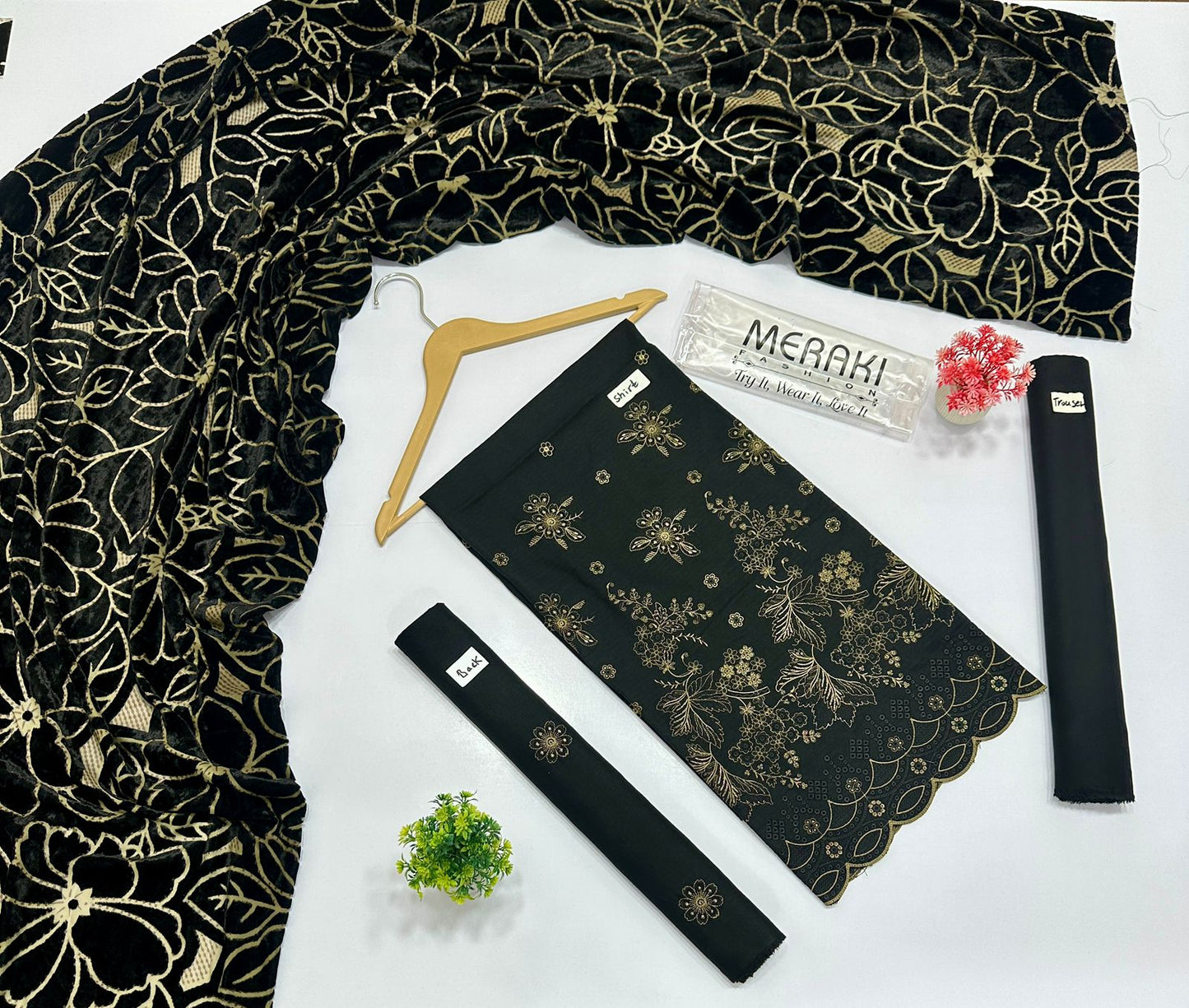 Meraki Fashion Vol 411 Palachi Luxury Embroidery  4 Suits B