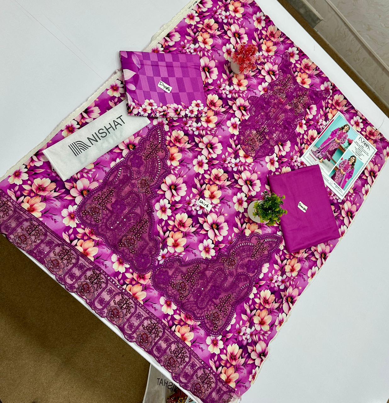 Nisha By Nishat English Bana Dora Linen 10 Suits