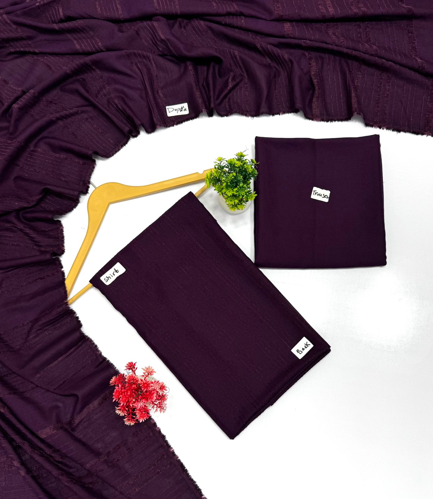 Meraki Fashion vol 421 Chamkhi Valvet Stripe Wool (6 Suits)