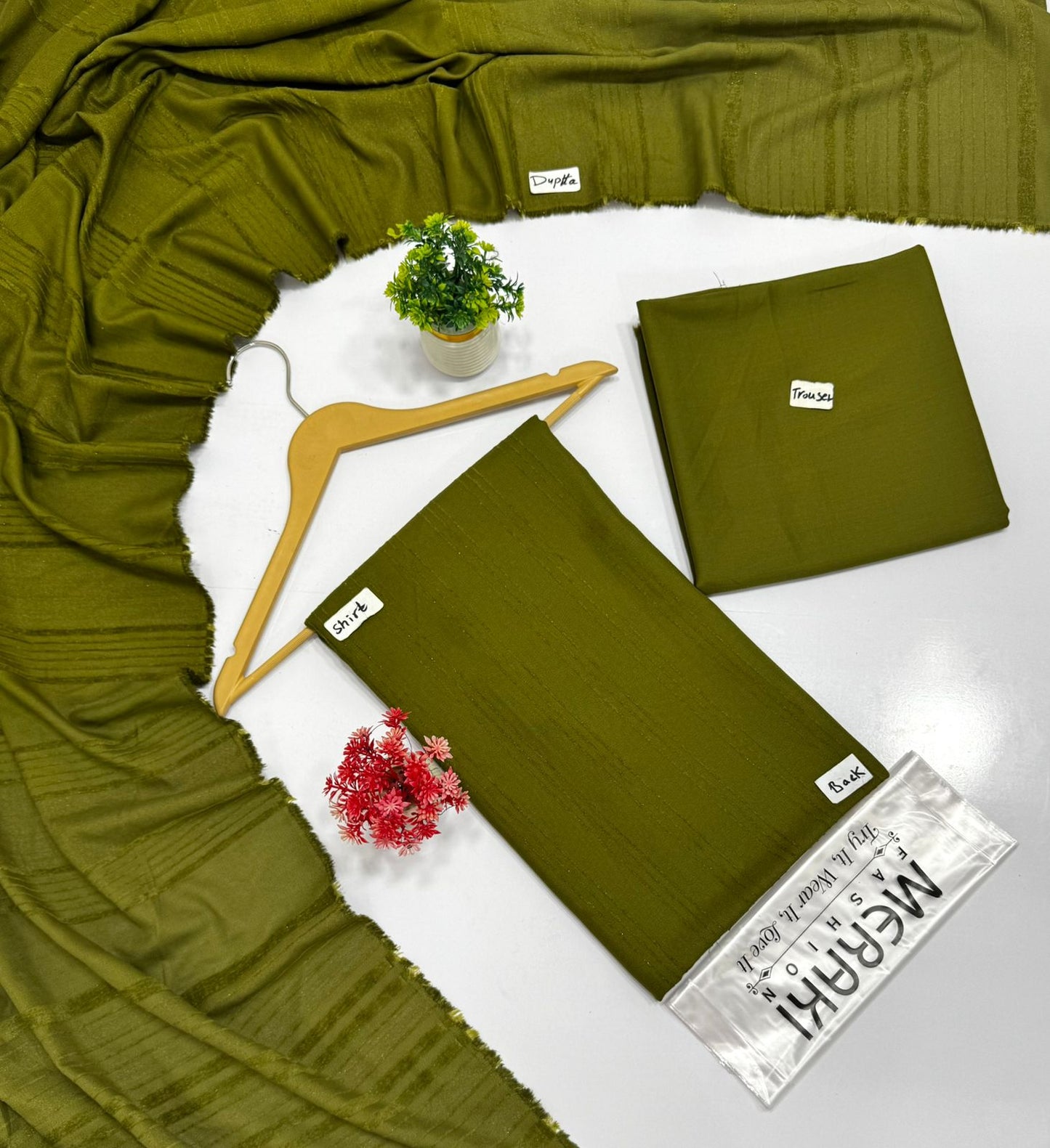 Meraki Fashion vol 421 Chamkhi Valvet Stripe Wool (3 Suits)B