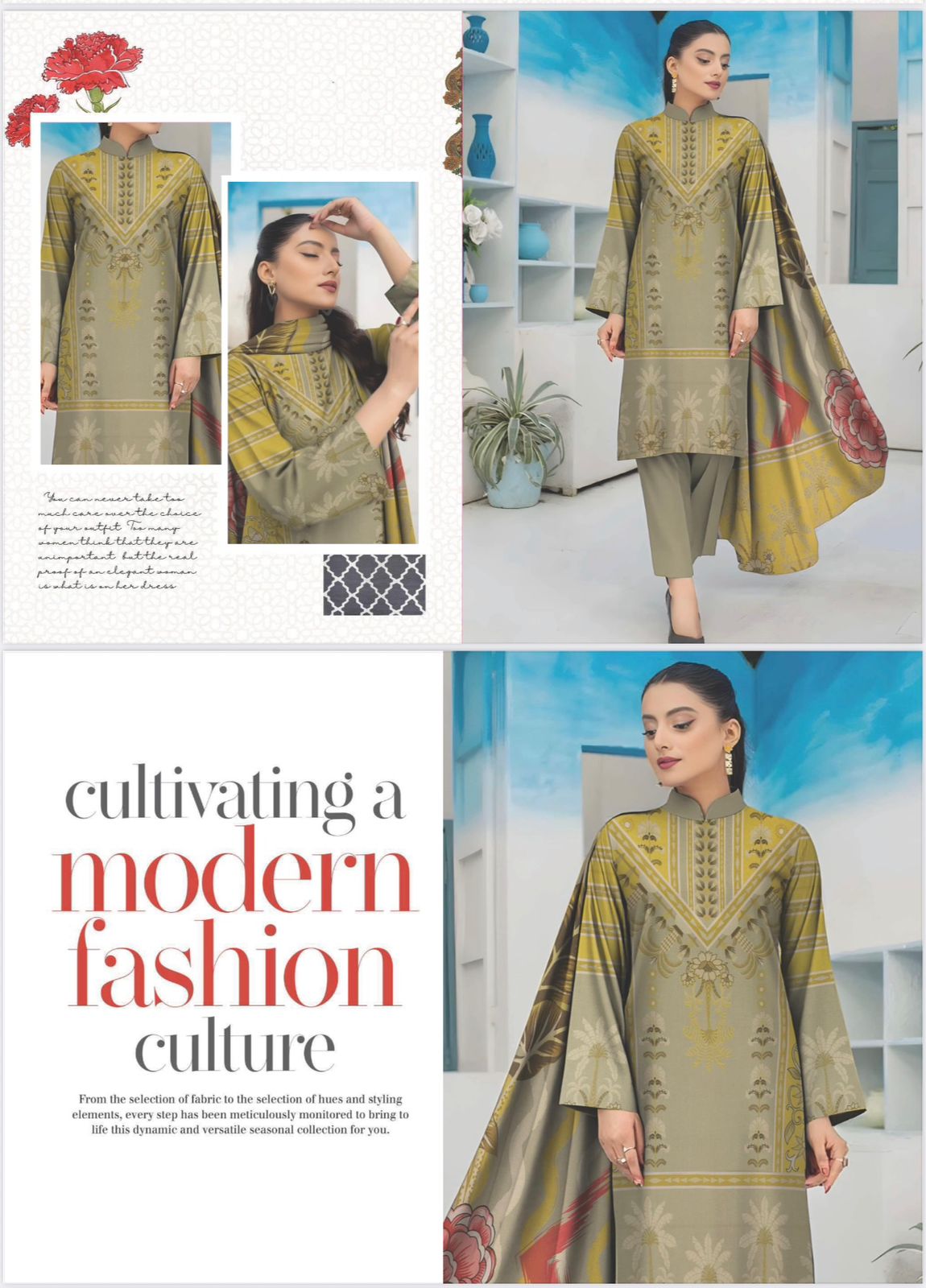 Original Brand BinNoor Fab 3 Pc Shamary  (10 Suits)