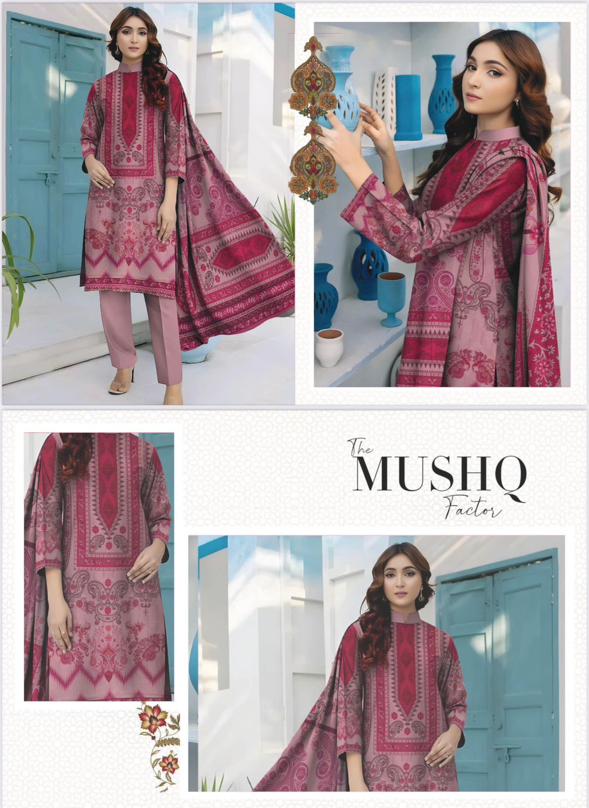 Original Brand BinNoor Fab 3 Pc Shamary  (10 Suits)