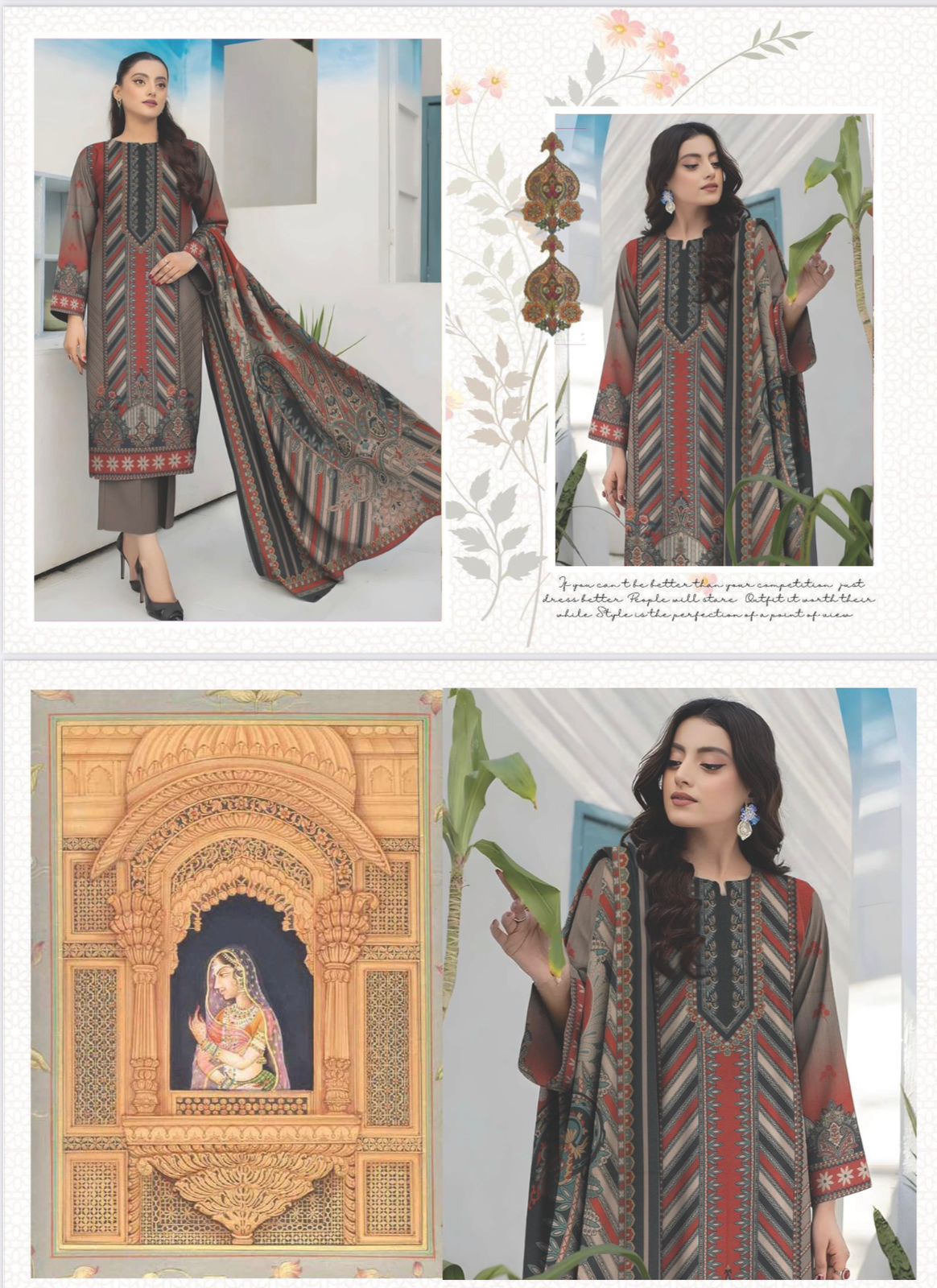 Original Brand BinNoor Fab 3 Pc Shamary  (10 Suits)