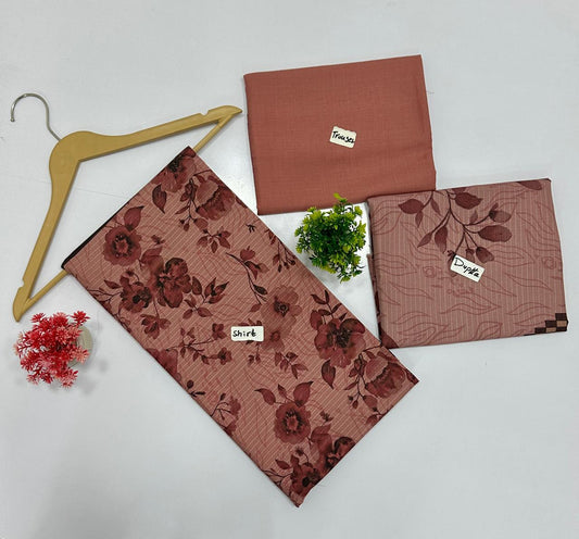 Original Brand Bana Dora Crown 3 Pc Peach Wool (5 Suits) B