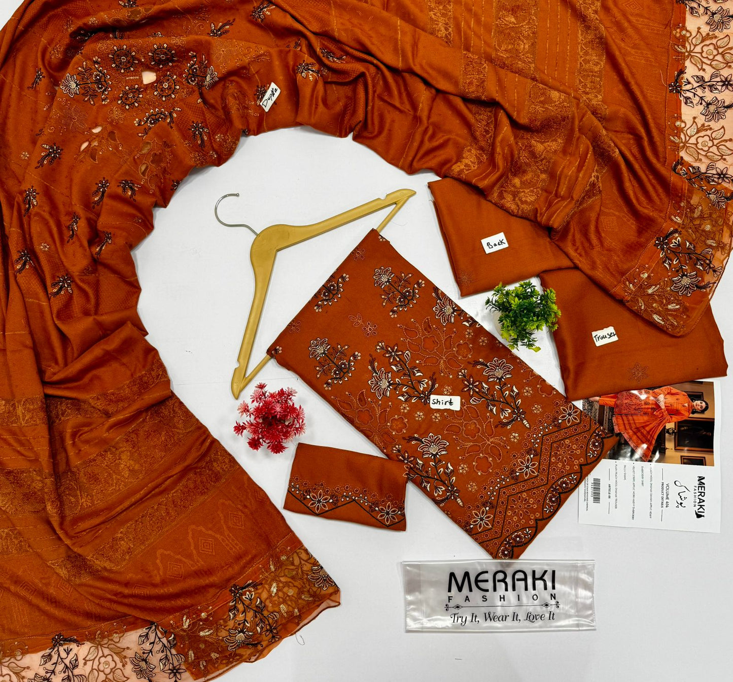 Meraki Fashion Vol 414 Peach Dhanak (8 Suits)