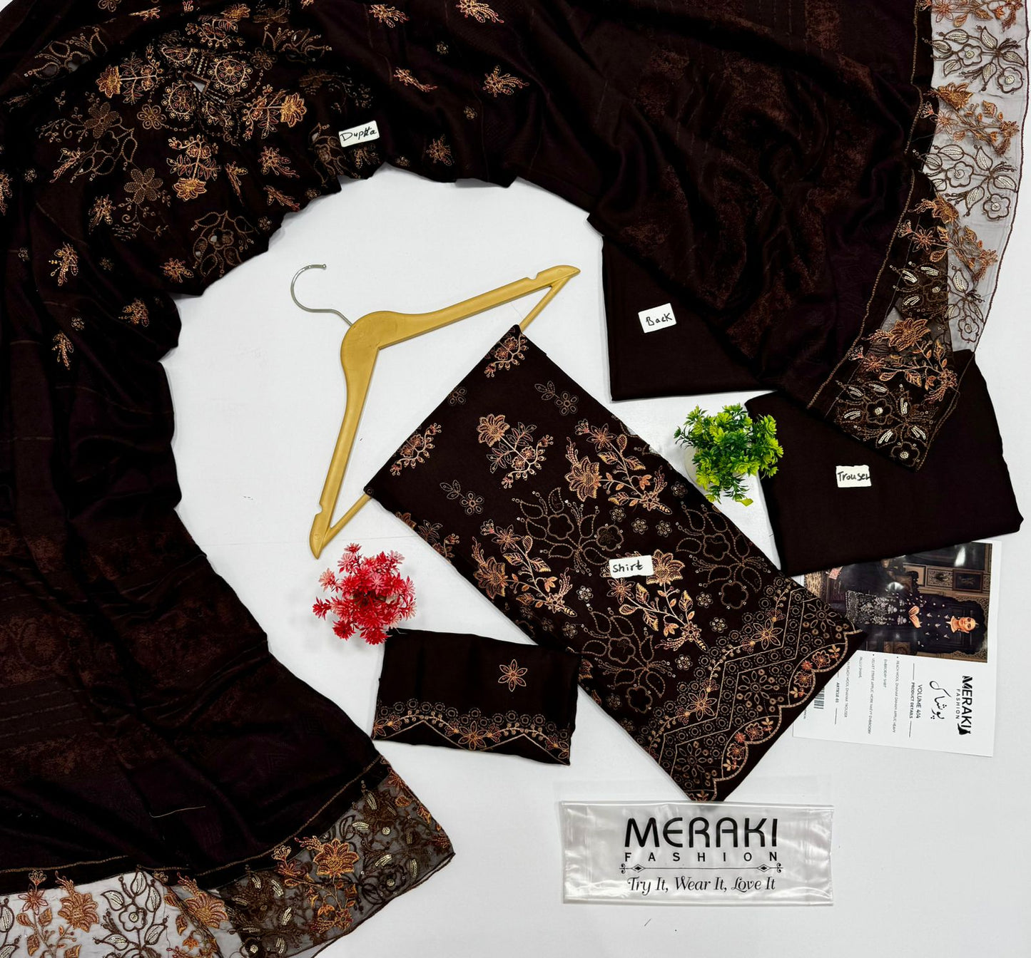 Meraki Fashion Vol 414 Peach Dhanak (8 Suits)