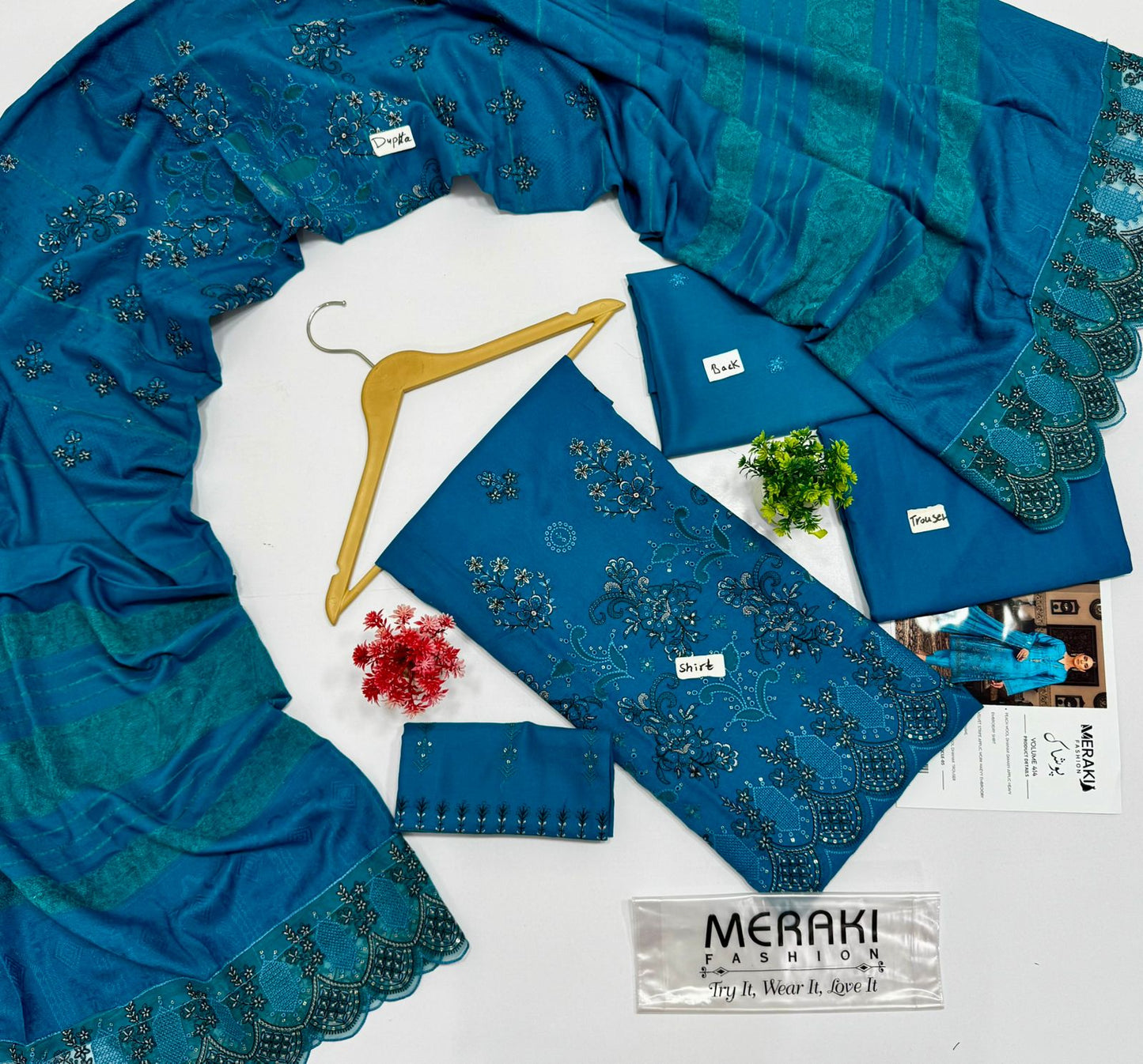Meraki Fashion Vol 414 Peach Dhanak (8 Suits)