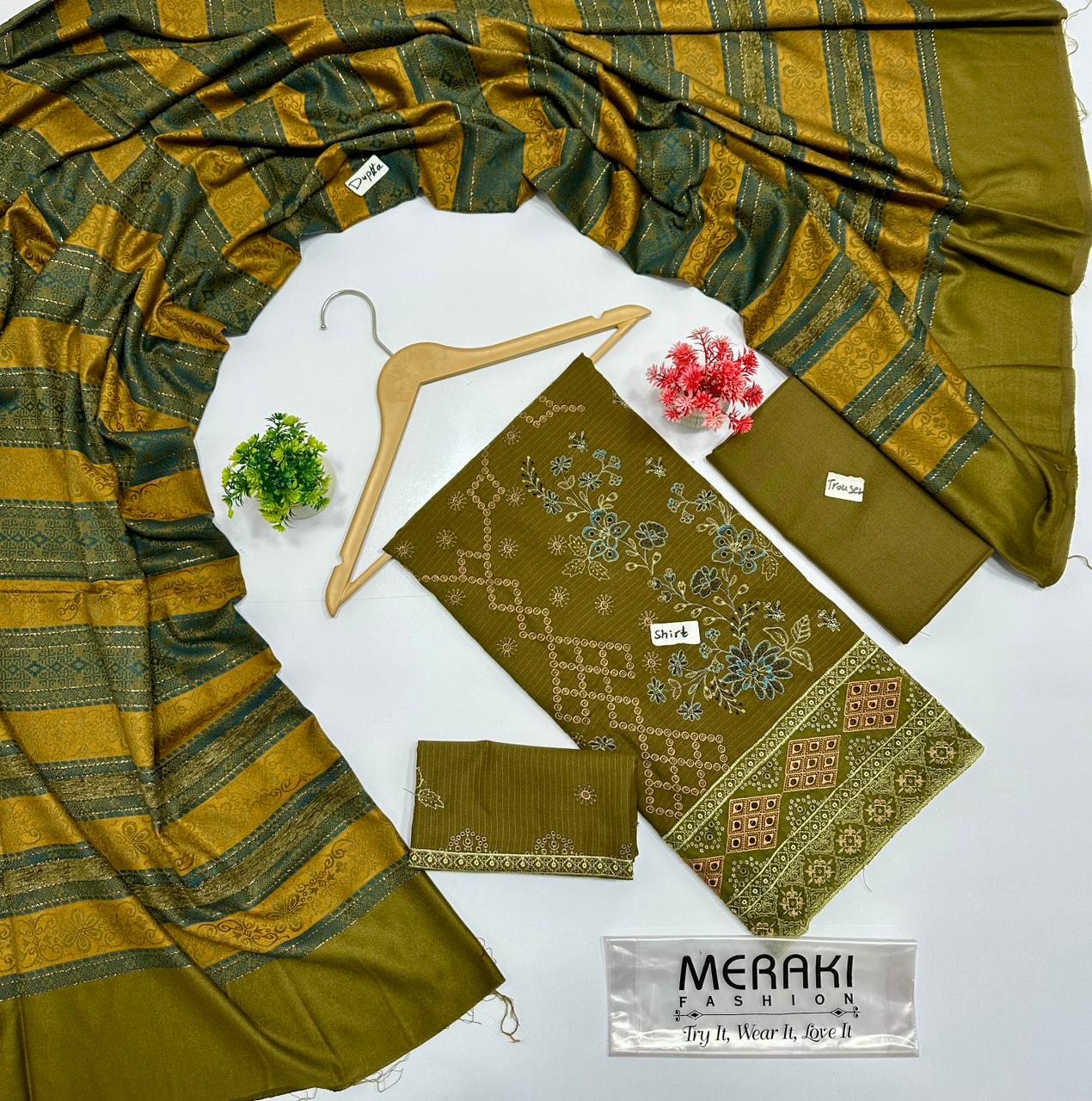 Meraki Fashion Vol 422 Pashmin Wool (3 Suits)B