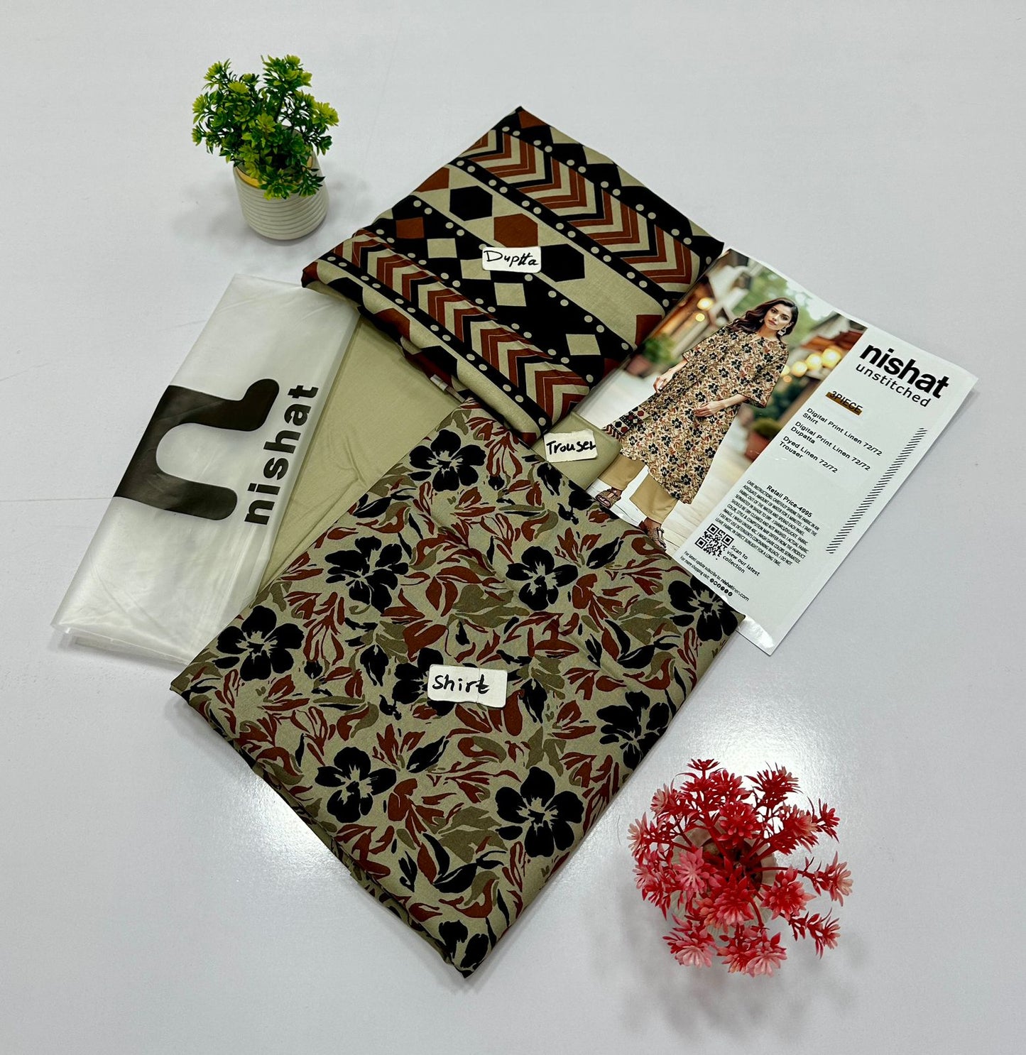 Nisha By Nishat Linen 3 Pc (9 Suits)