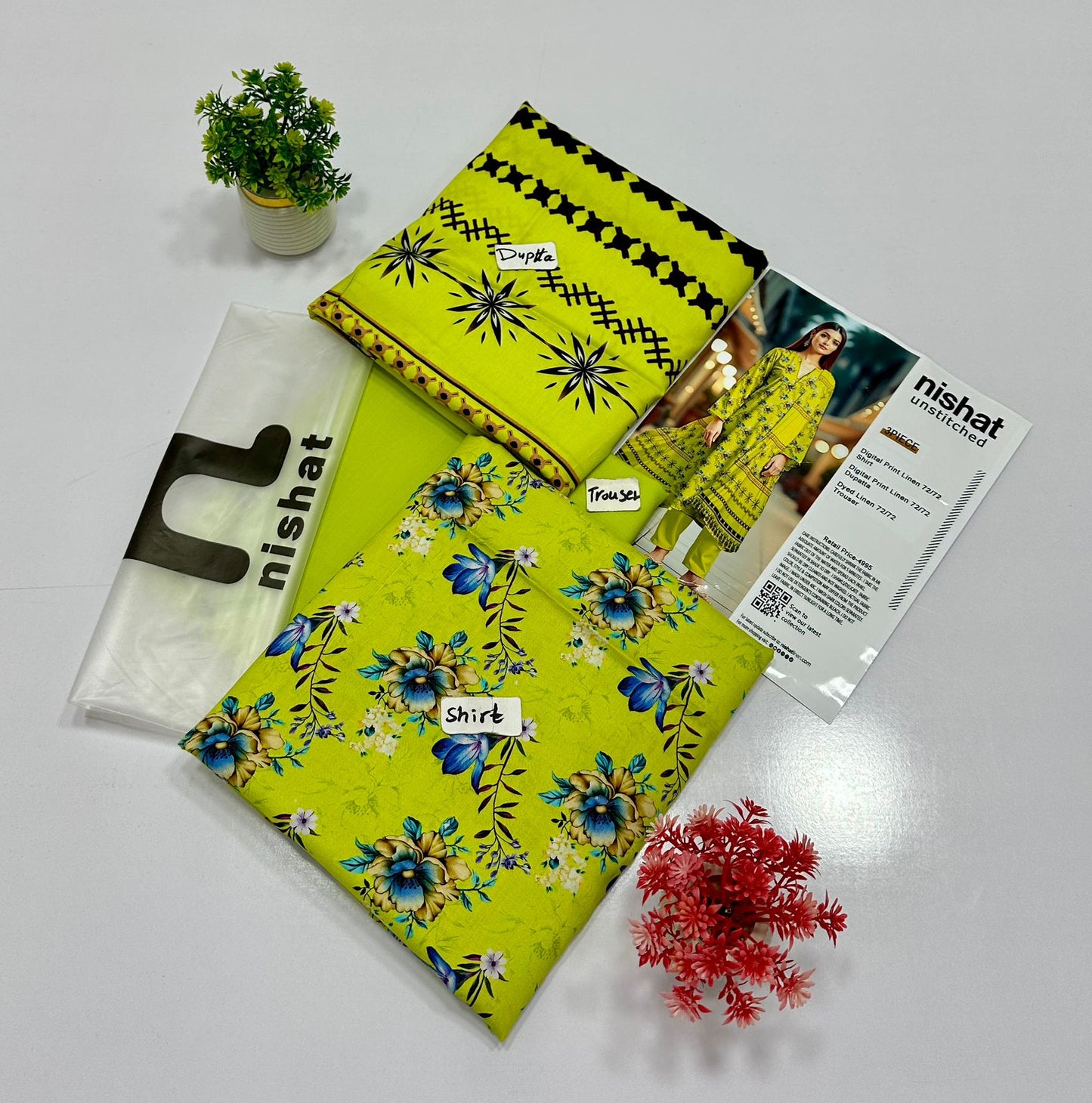 Nisha By Nishat Linen 3 Pc (9 Suits)