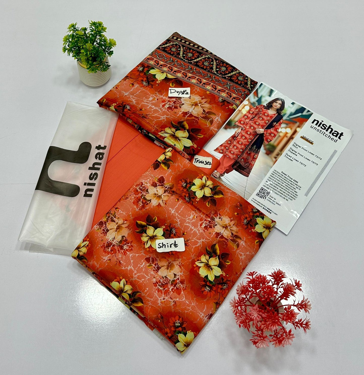 Nisha By Nishat Linen 3 Pc (9 Suits)