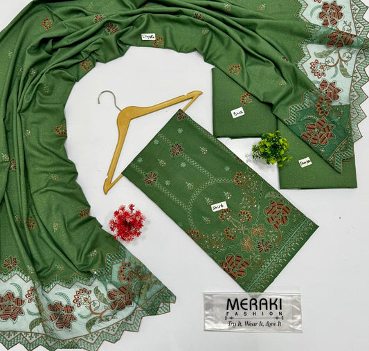 Meraki Fashion Vol 424 Chamki Peace wool (4 Suits) A